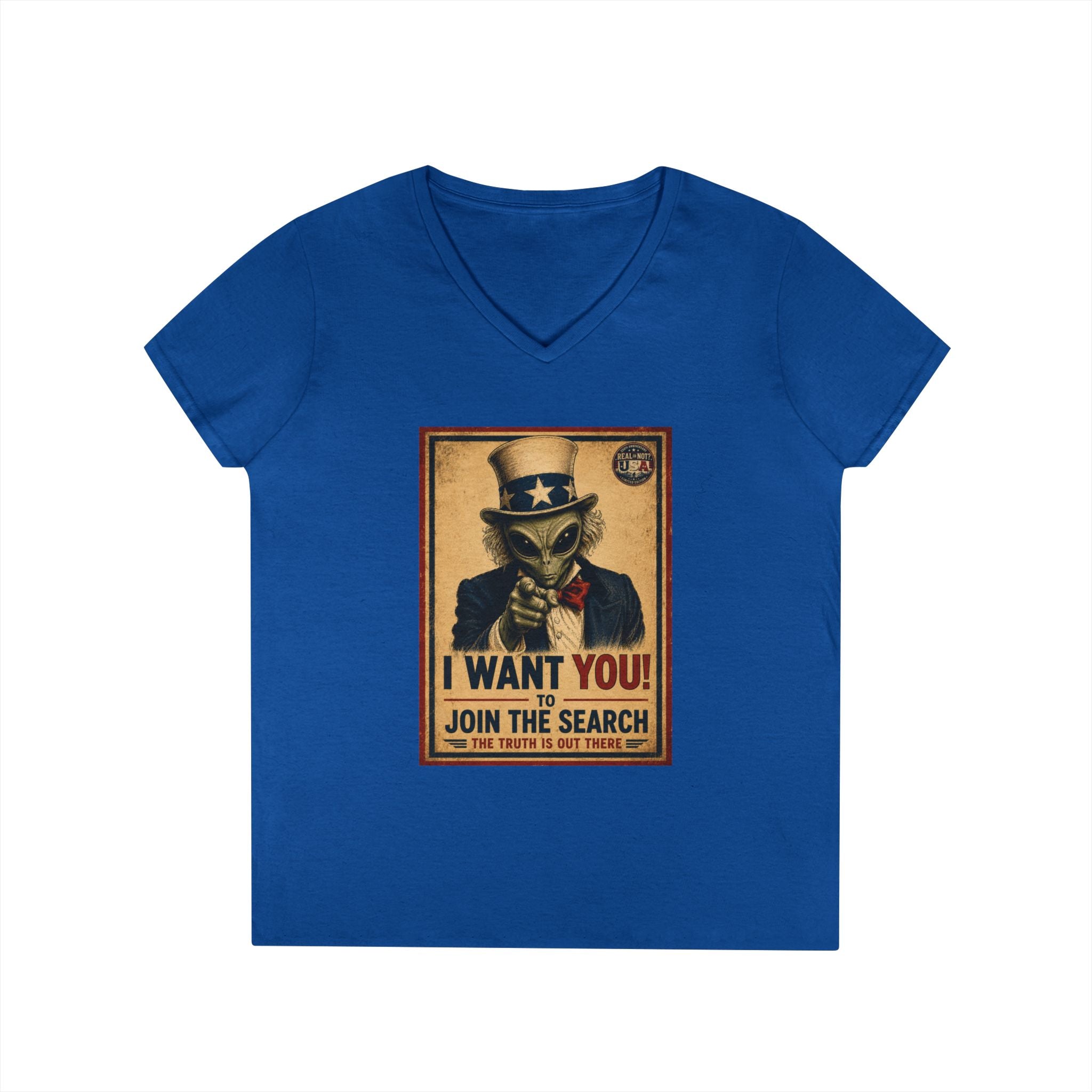Uncle Alien Limited Edition 250th USA Anniversary Ladies' V-Neck T-Shirt