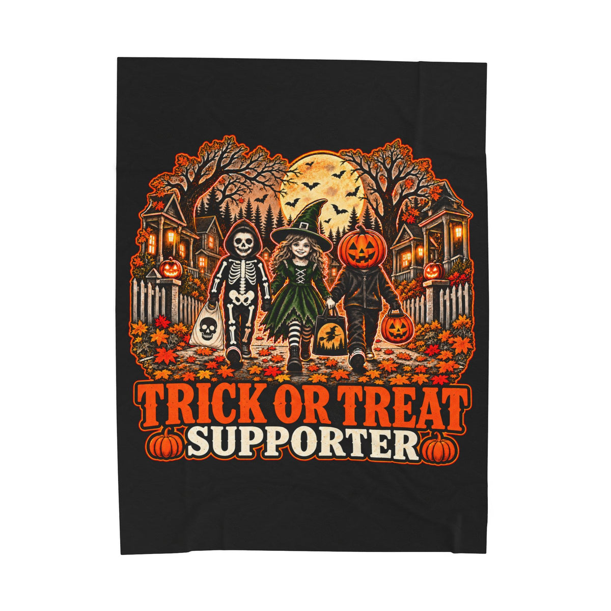 Trick or Treat Supporter Plush Blanket
