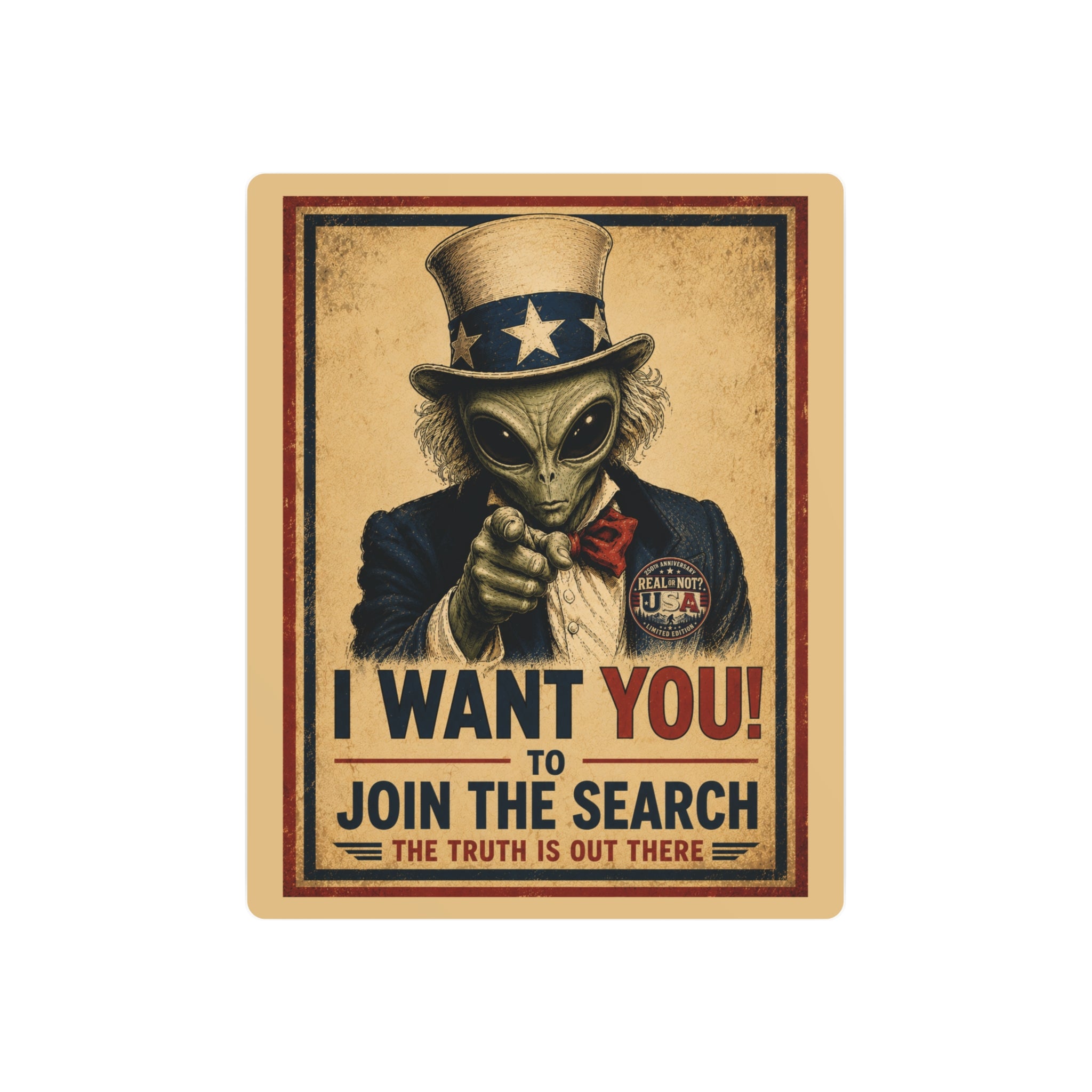 Uncle Alien - "I WANT YOU!" Vintage Recruiting Metal Sign