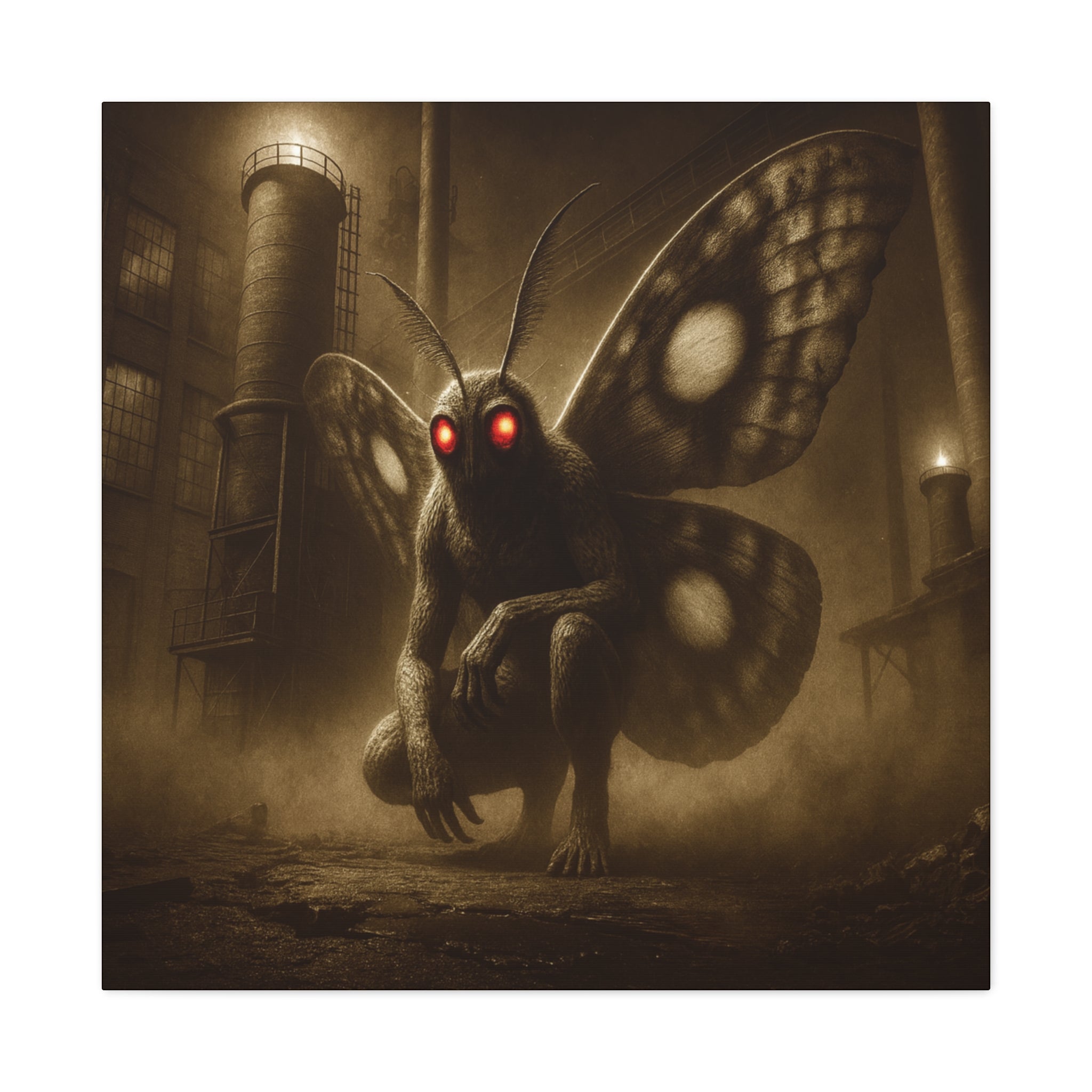 Mothman Matte Canvas Wall Art