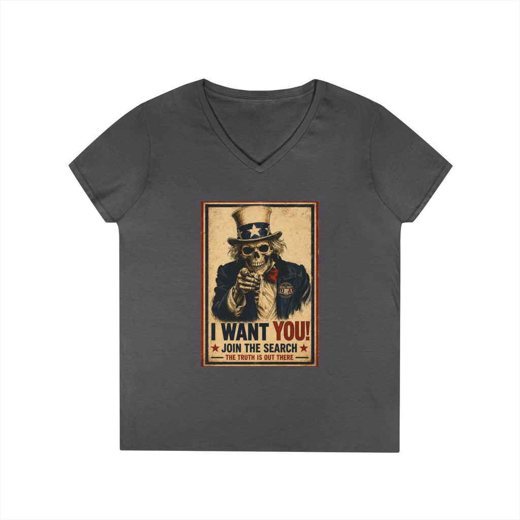 Uncle Sam Skull Limited Edition 250th USA Anniversary Ladies' V-Neck T-Shirt