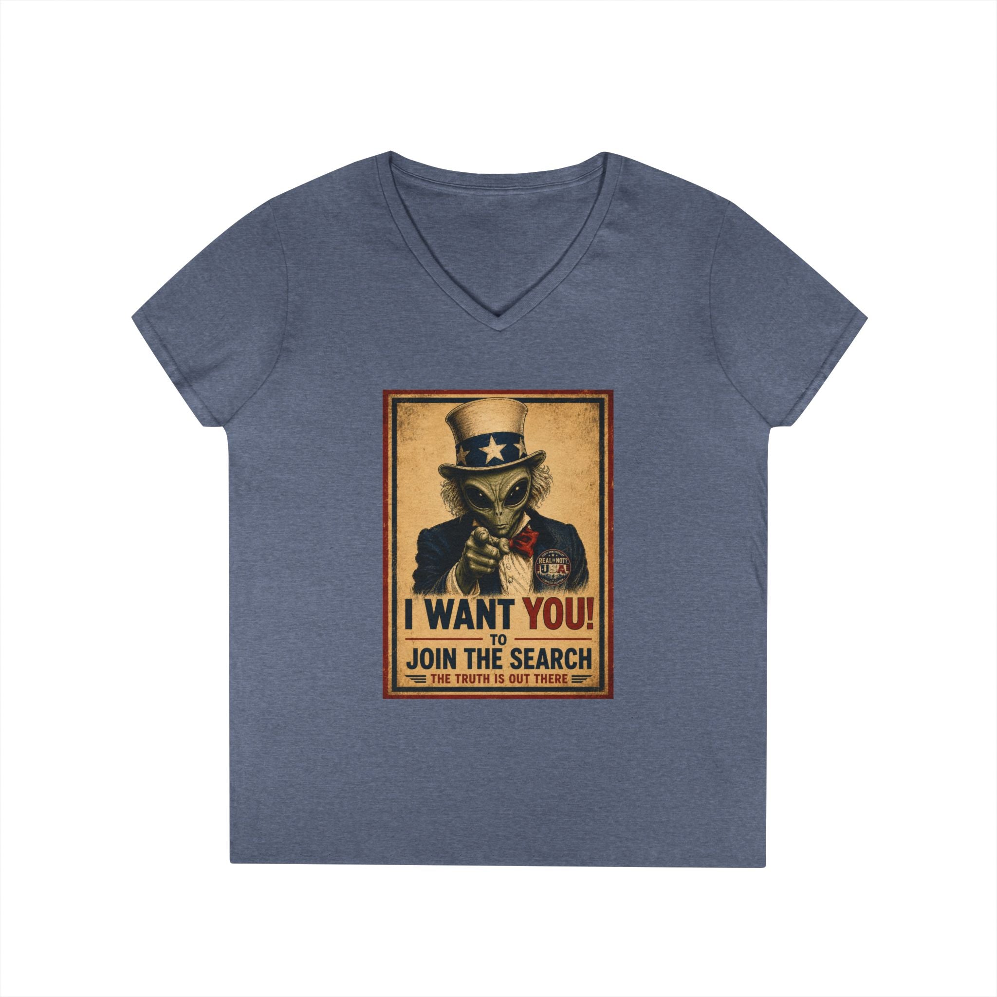 Uncle Alien Limited Edition 250th USA Anniversary Ladies' V-Neck T-Shirt
