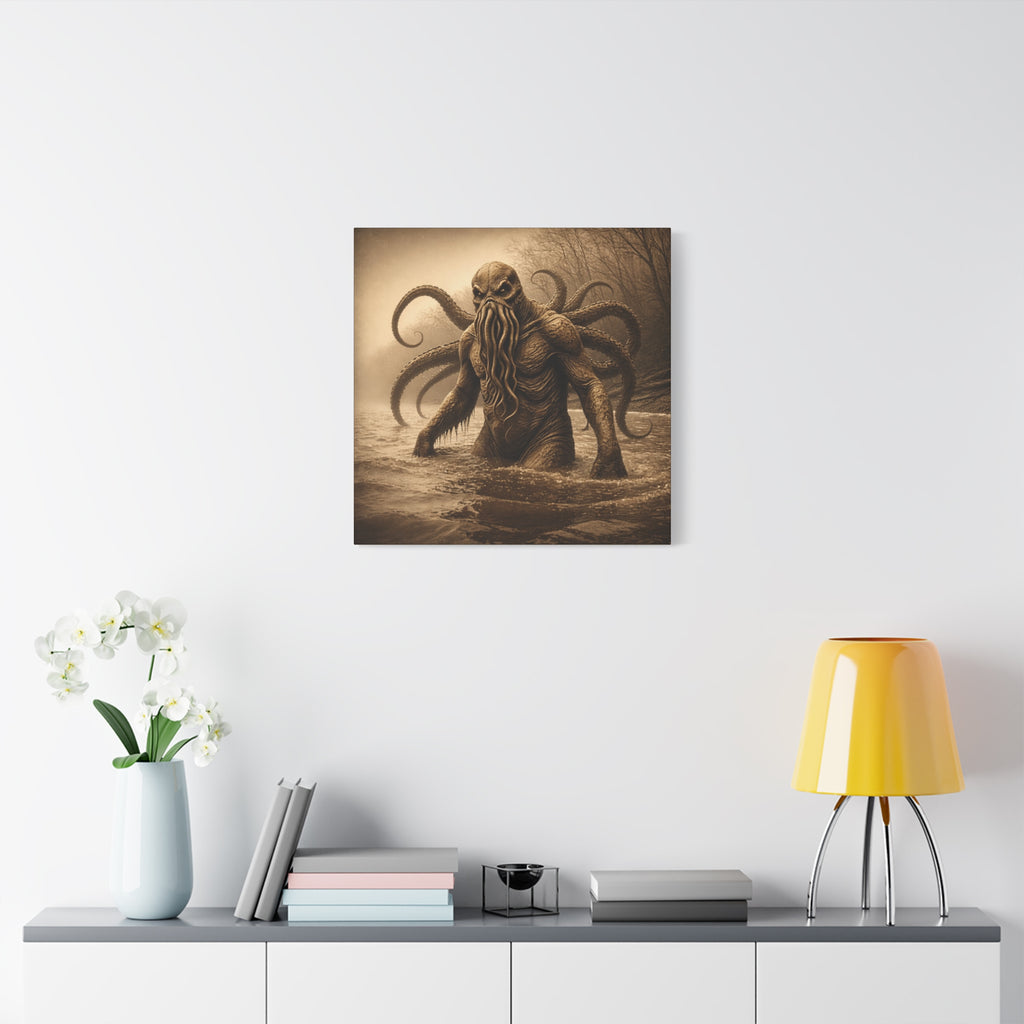 Octo-man Canvas Wall Art – Matte Stretched Horror Decor