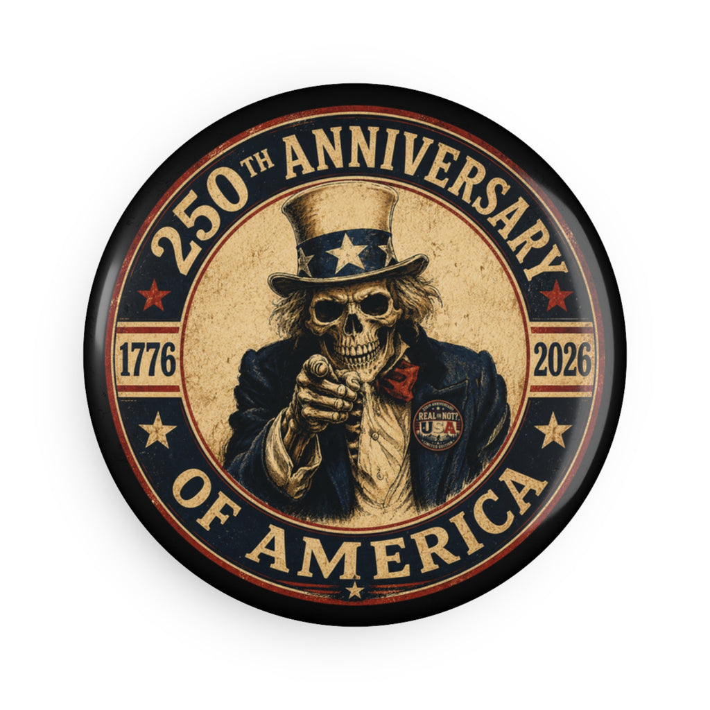 Limited Edition: Uncle Sam Skull 250th USA Anniversary Round Magnet
