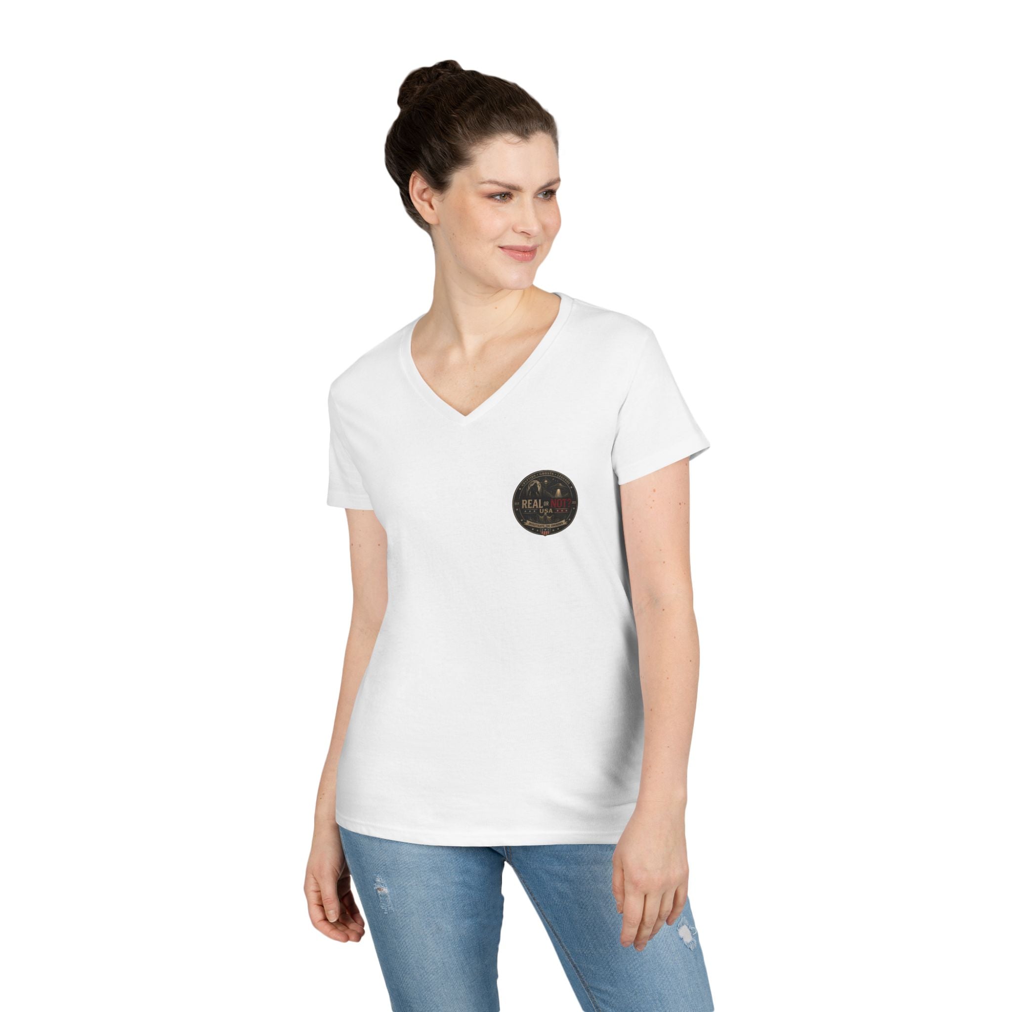 Real or Not? USA Women's V-Neck T-Shirt