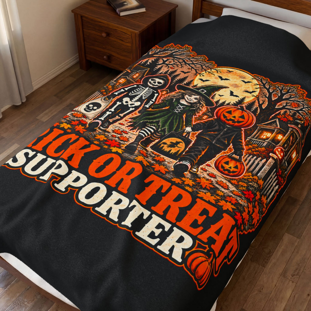 Trick or Treat Supporter Plush Blanket