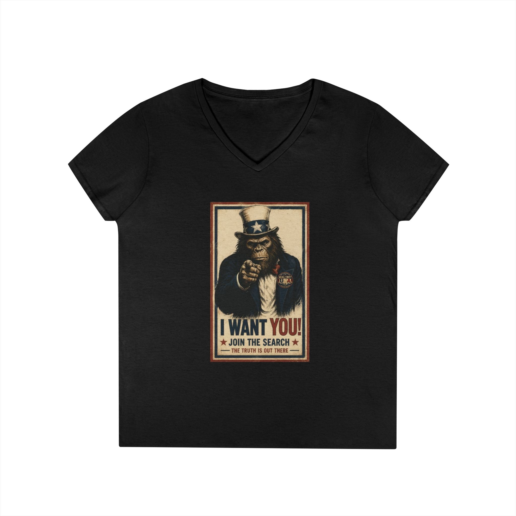 Uncle Squatch Limited Edition 250th USA Anniversary Ladies' V-Neck T-Shirt