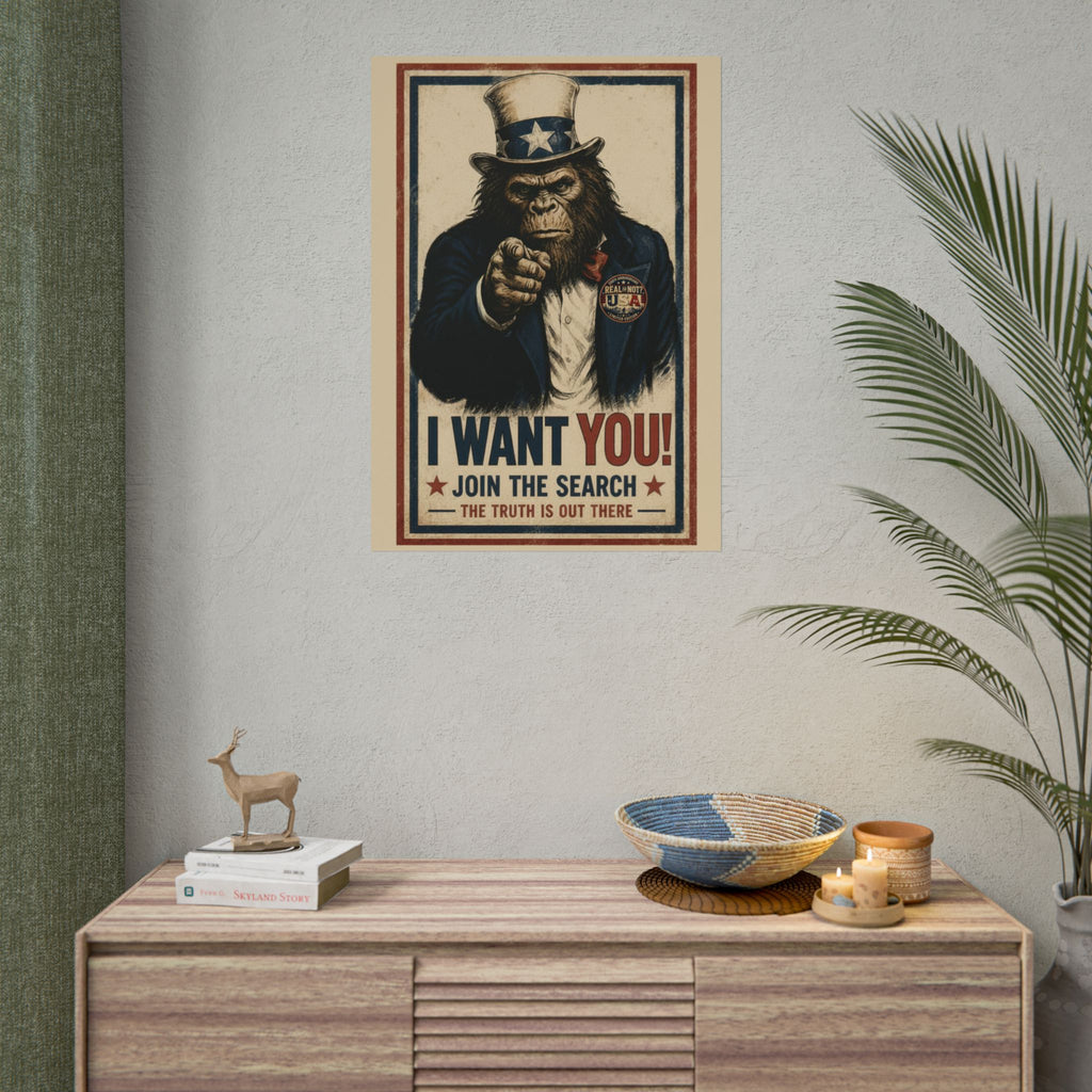 Uncle Squatch Recruitment Poster Limited Edition 250th USA Anniversary