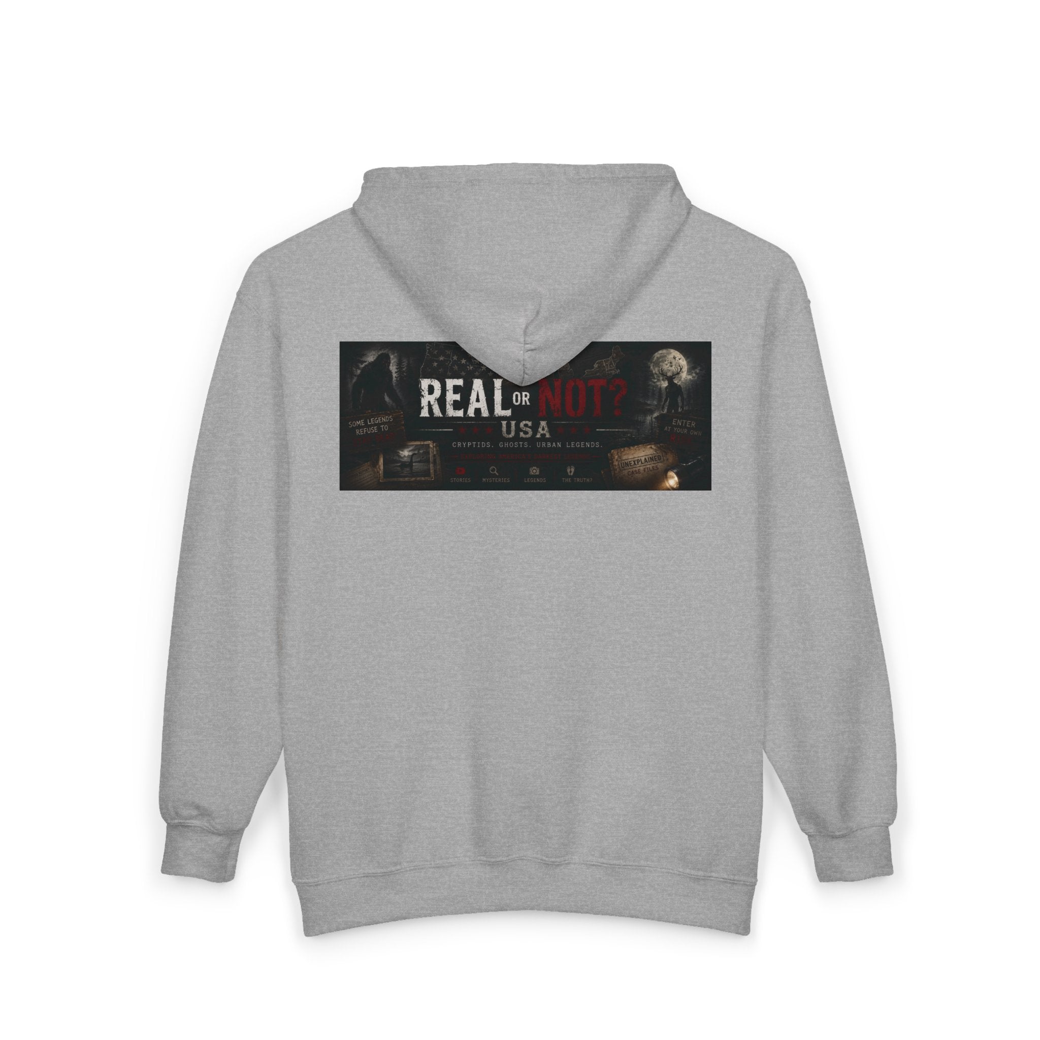 Official Real or Not? USA Full‑Zip Hooded Sweatshirt