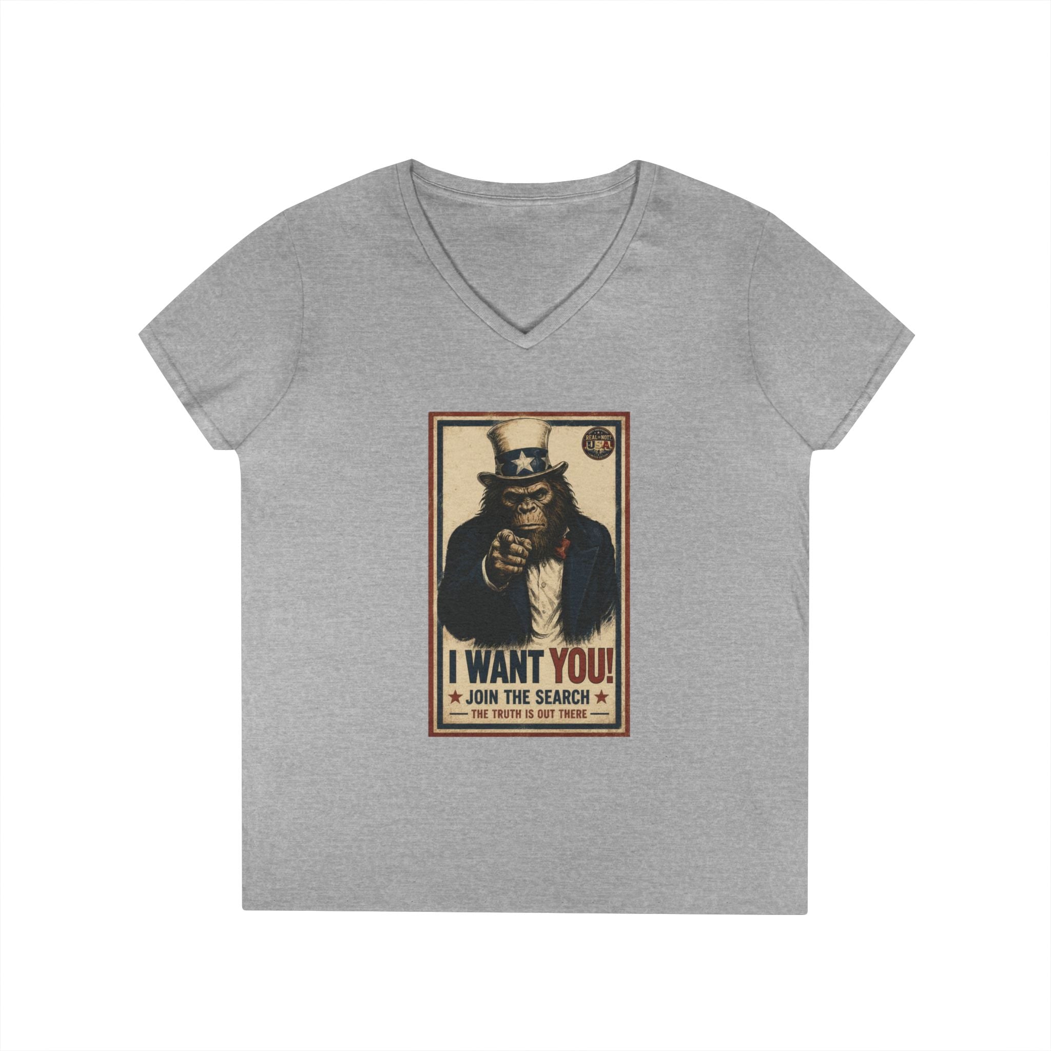 Uncle Squatch Limited Edition 250th USA Anniversary Ladies' V-Neck T-Shirt