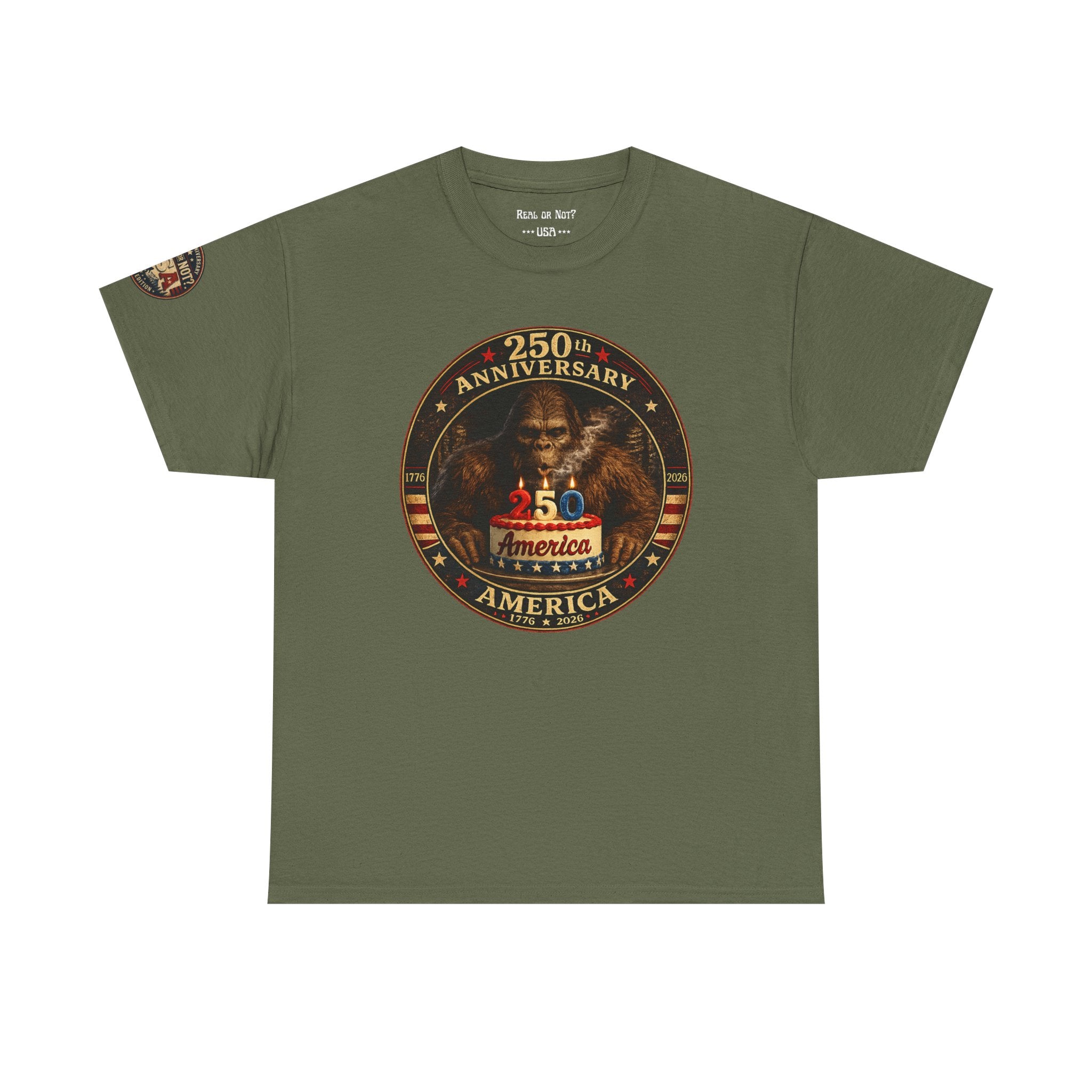 Limited Edition: 250th Anniversary Bigfoot Birthday Cake T-Shirt