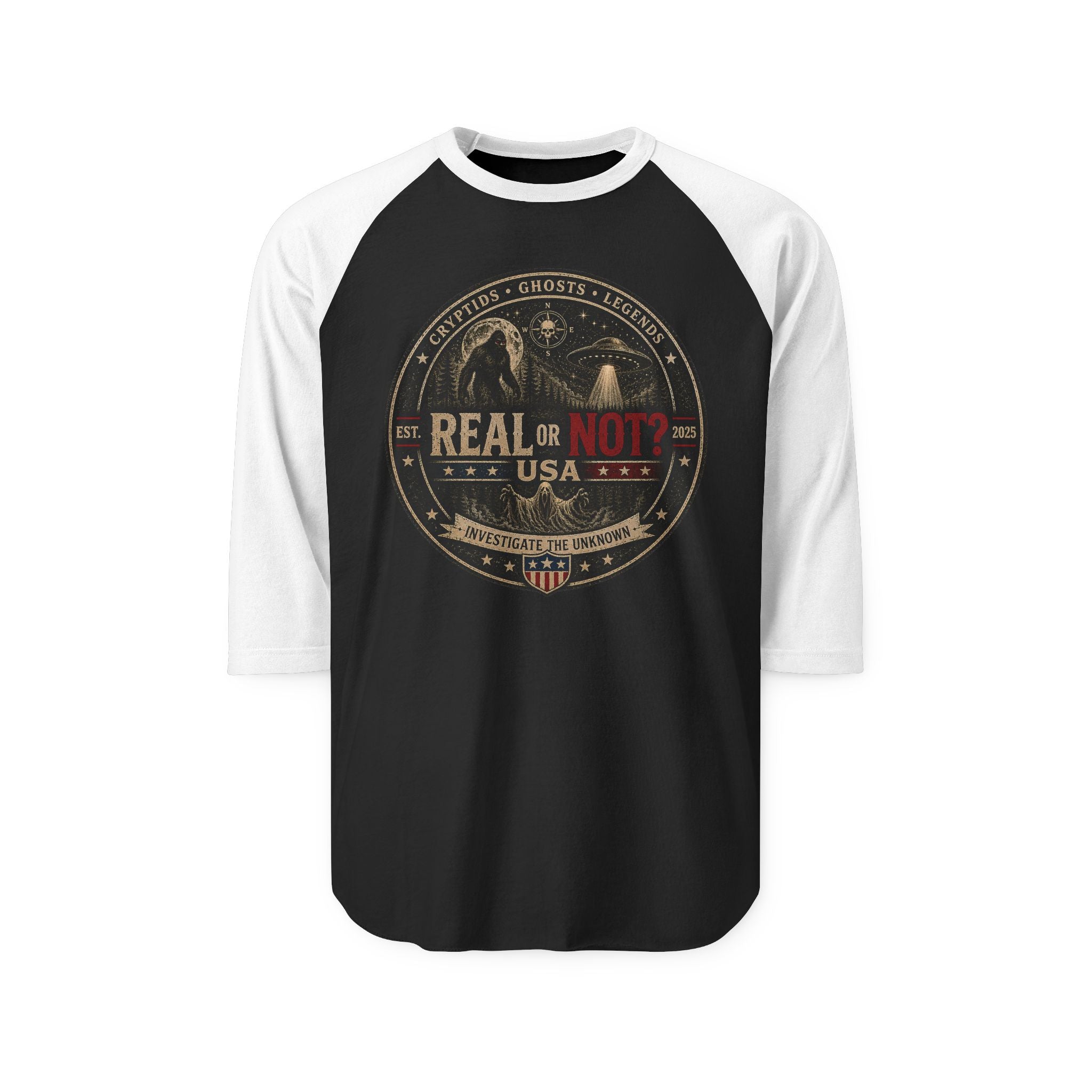 Real or Not? USA Raglan Shirt