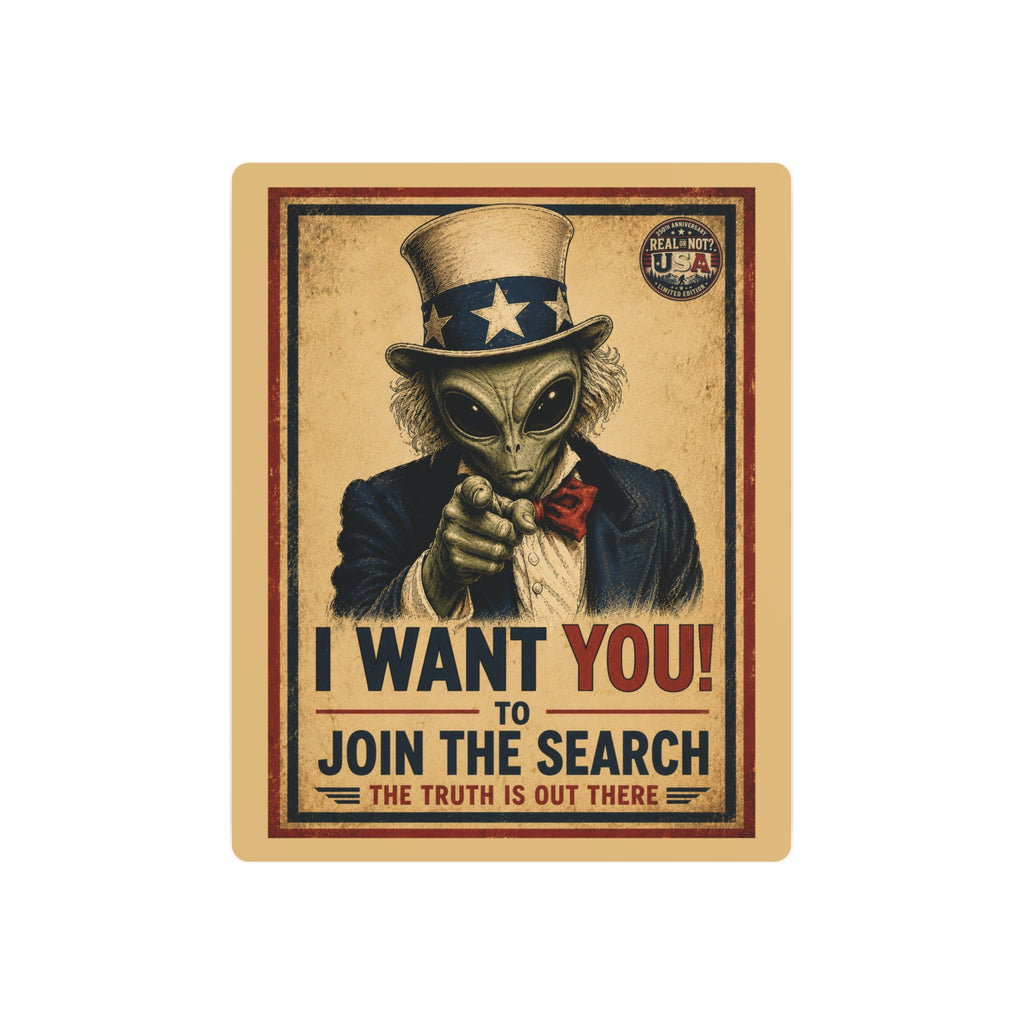 Uncle Alien - "I WANT YOU!" Vintage Recruiting Metal Sign