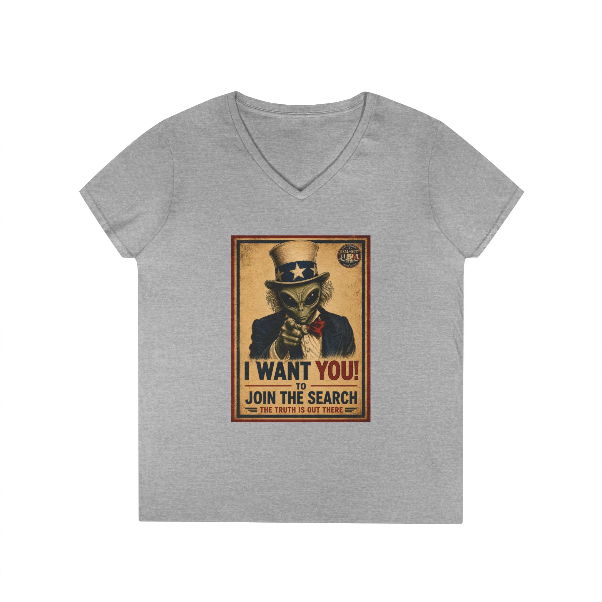 Uncle Alien Limited Edition 250th USA Anniversary Ladies' V-Neck T-Shirt