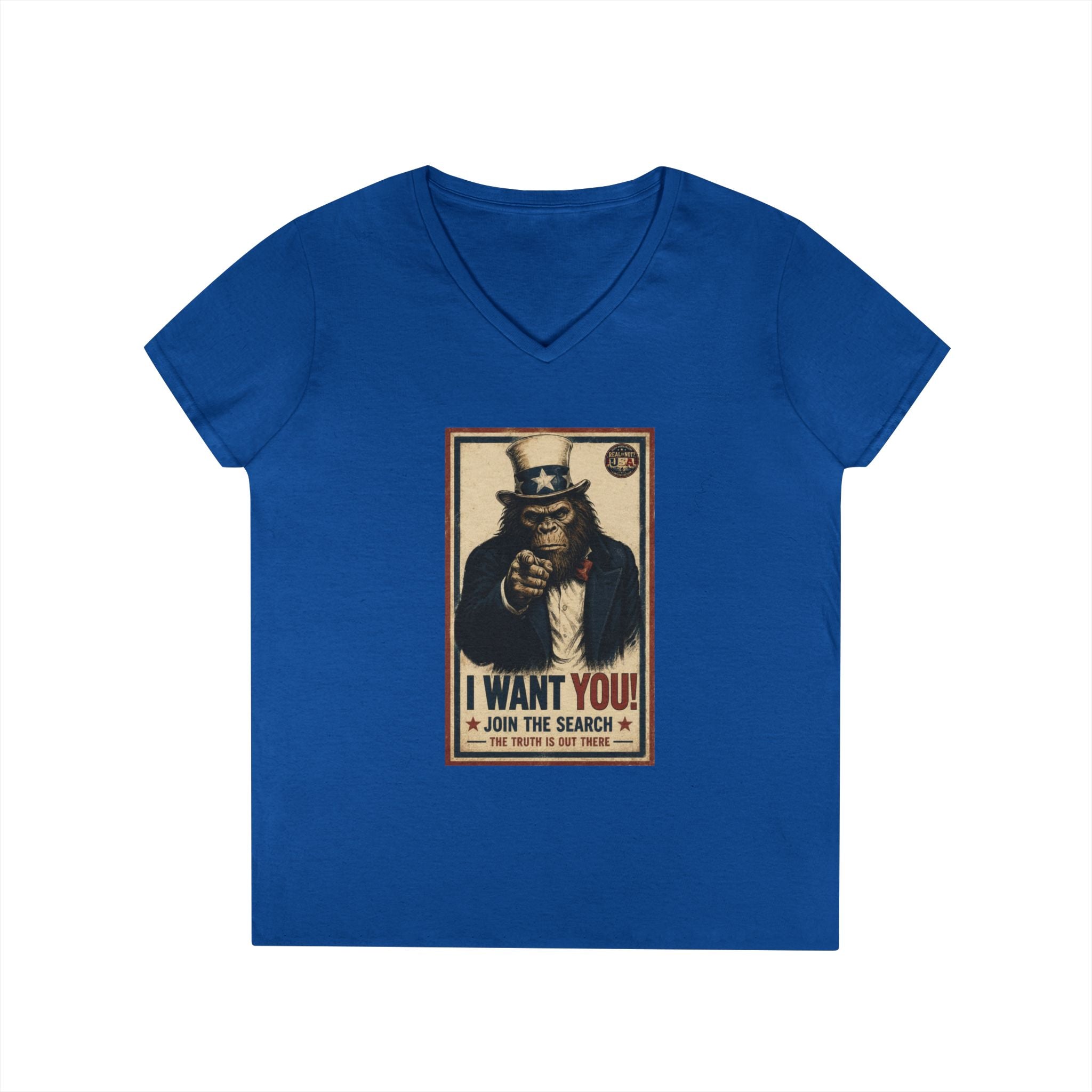 Uncle Squatch Limited Edition 250th USA Anniversary Ladies' V-Neck T-Shirt
