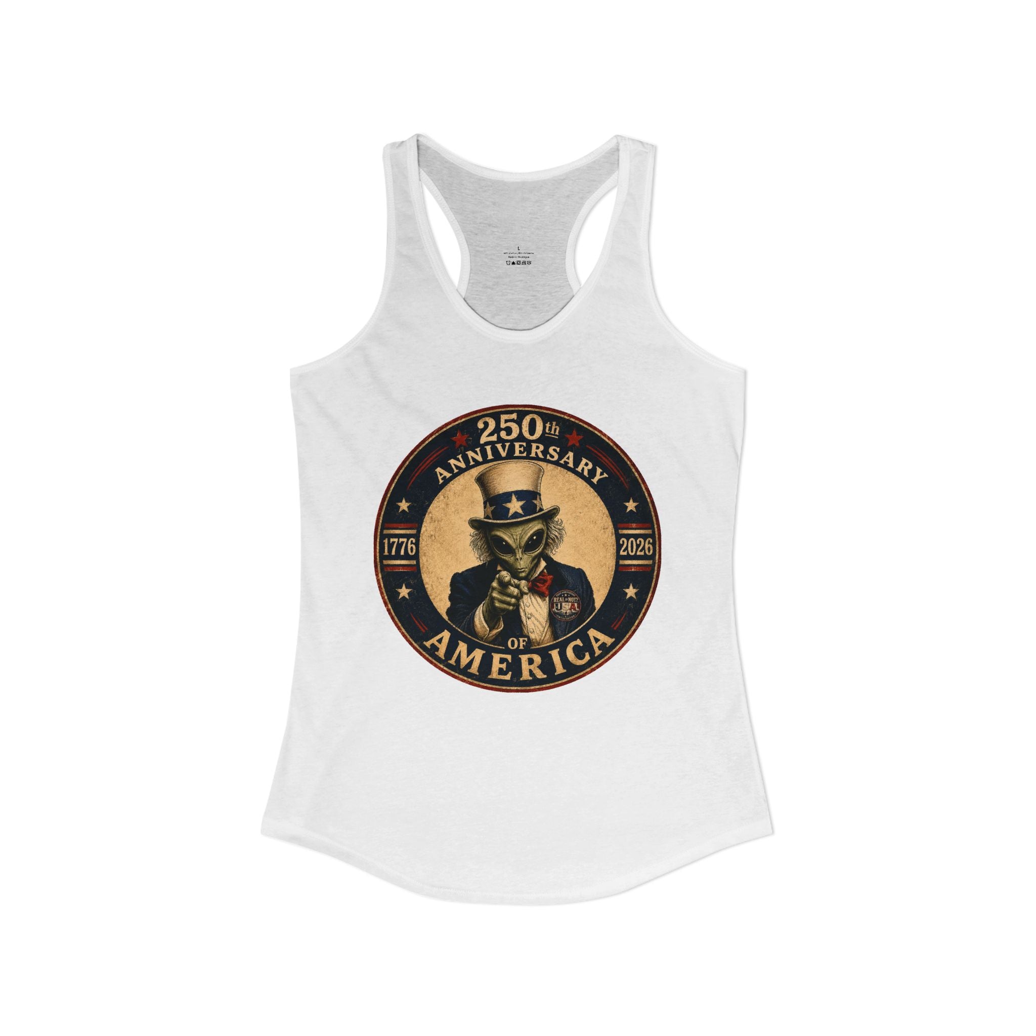 Limited Edition: Uncle Alien 250th USA Anniversary Ladies' Racerback Tank Top