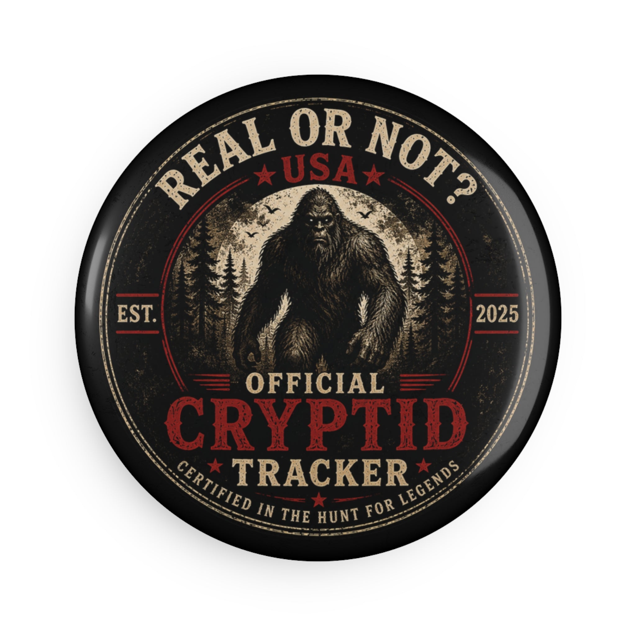 Cryptid Tracker Round Magnet