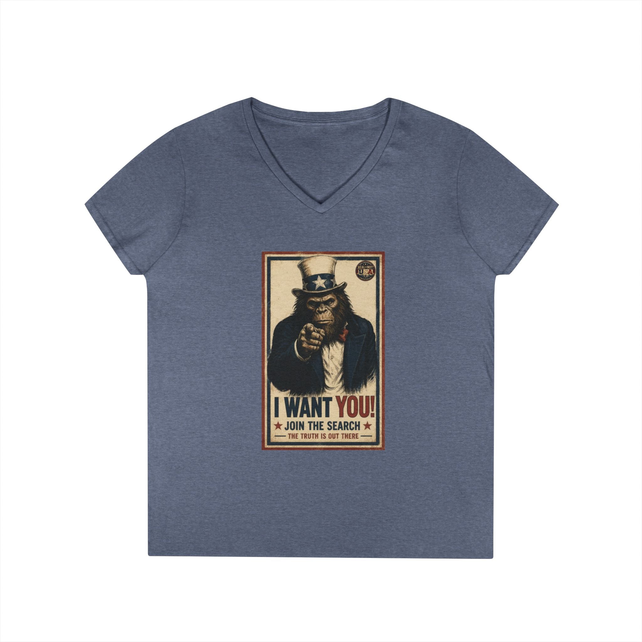 Uncle Squatch Limited Edition 250th USA Anniversary Ladies' V-Neck T-Shirt