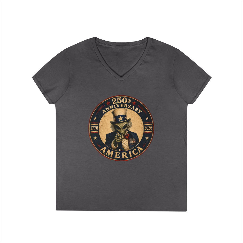 Limited Edition: Uncle Alien 250th USA Anniversary Ladies' V-Neck T-Shirt