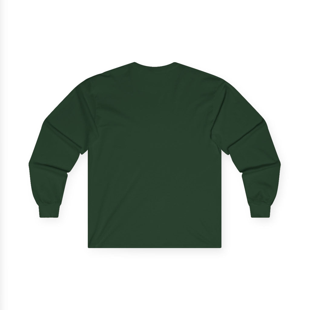 The Wanderer Long Sleeve Tee - Vintage Bigfoot Forest Sunset Design