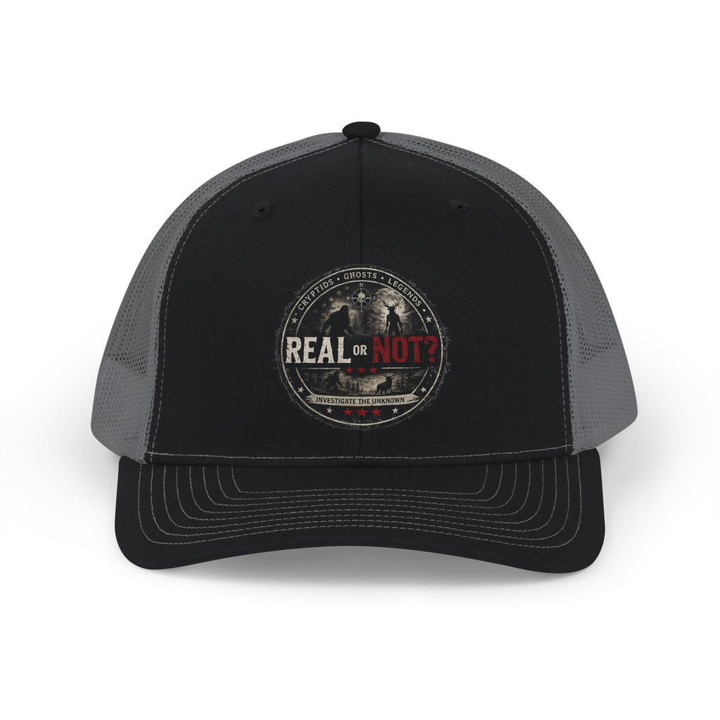 Real or Not? Trucker Hat - Vintage Paranormal Patch Snapback Cap