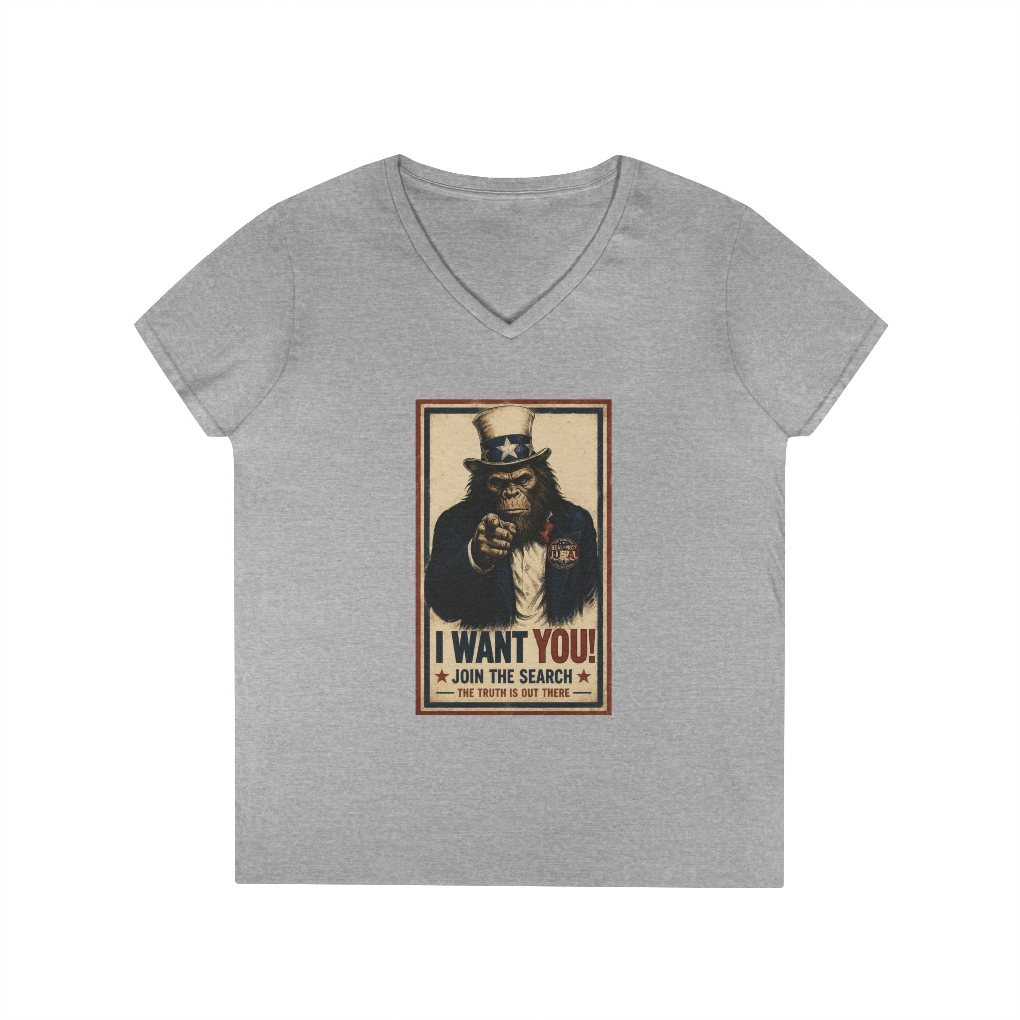 Uncle Squatch Limited Edition 250th USA Anniversary Ladies' V-Neck T-Shirt