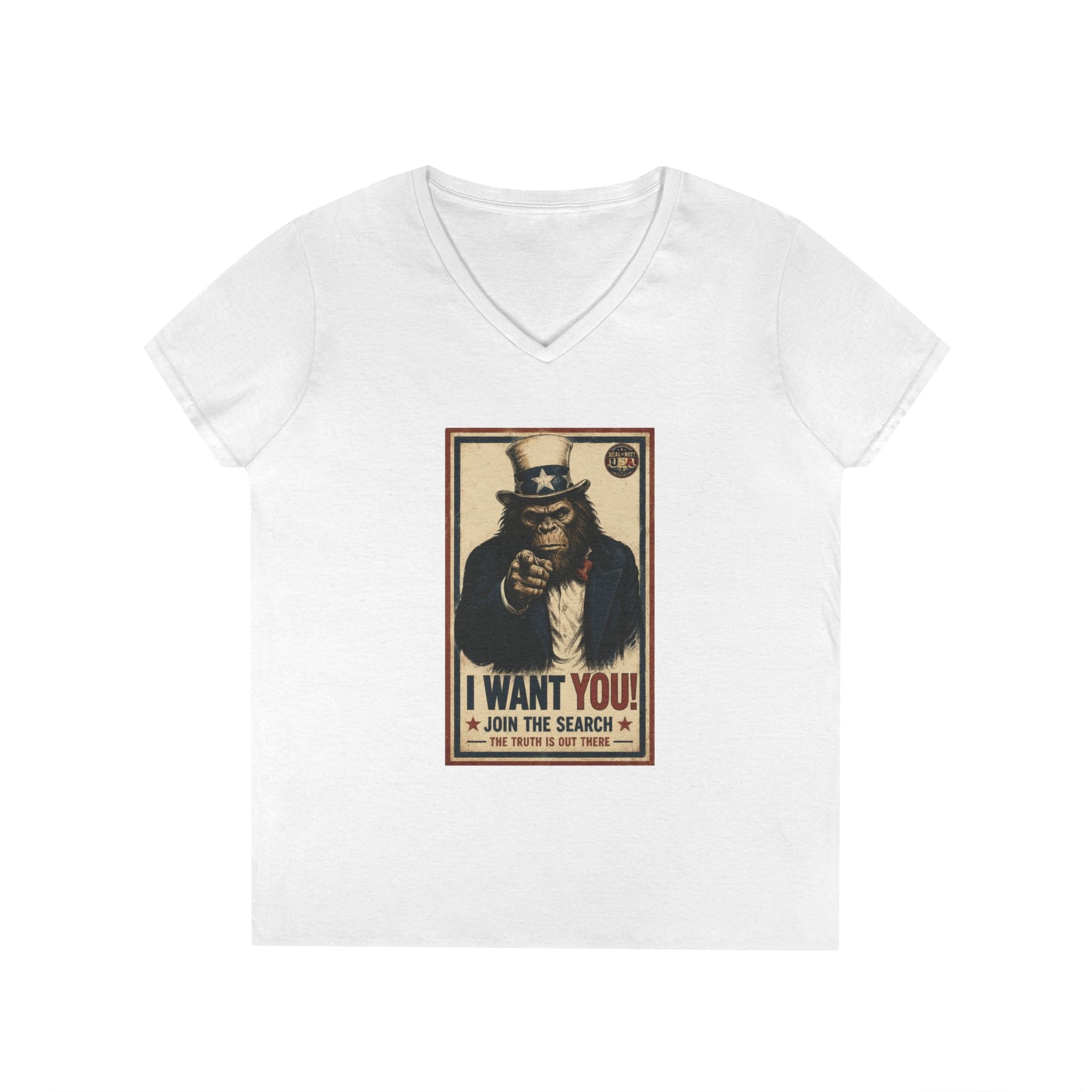 Uncle Squatch Limited Edition 250th USA Anniversary Ladies' V-Neck T-Shirt