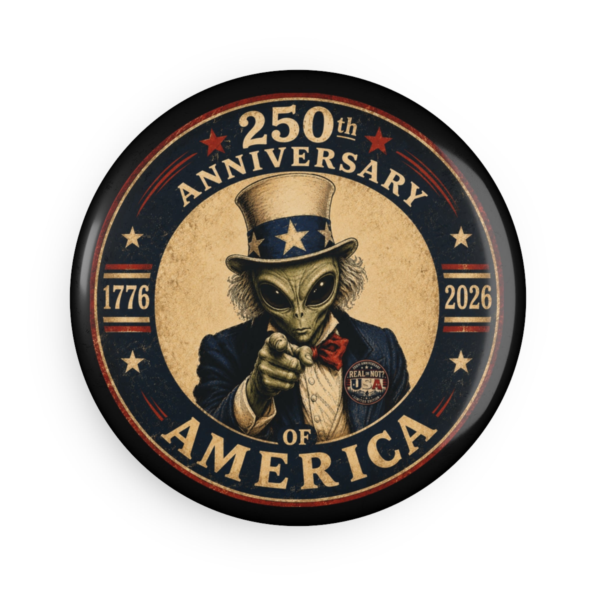Limited Edition: Uncle Alien 250th USA Anniversary Round Magnet