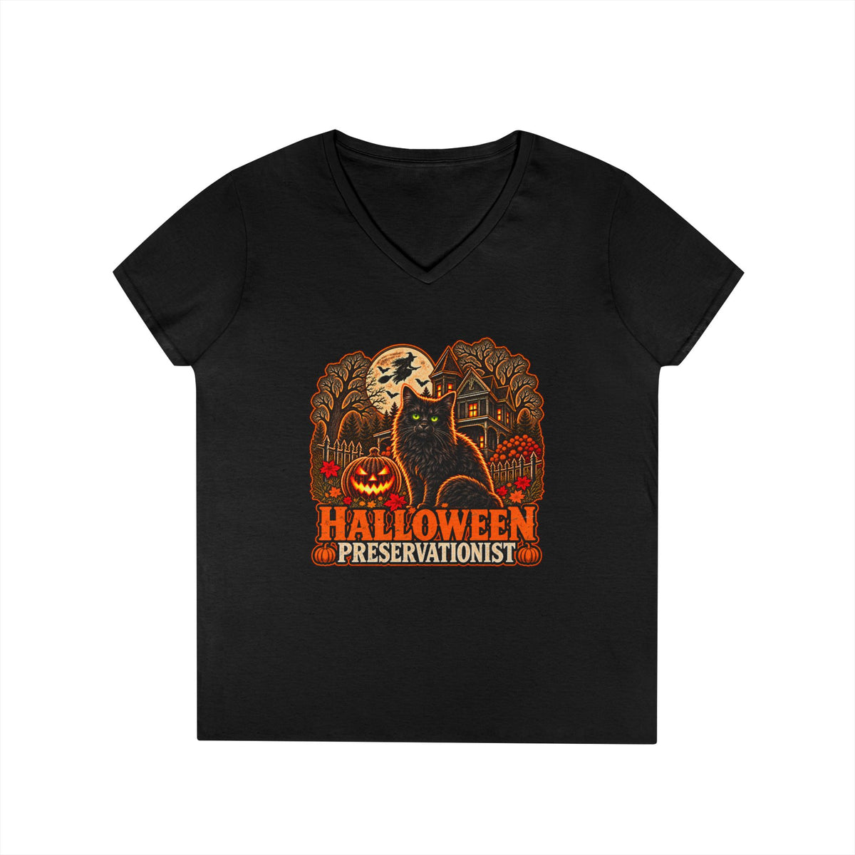Halloween Preservationist v.2 Ladies V-Neck T-Shirt