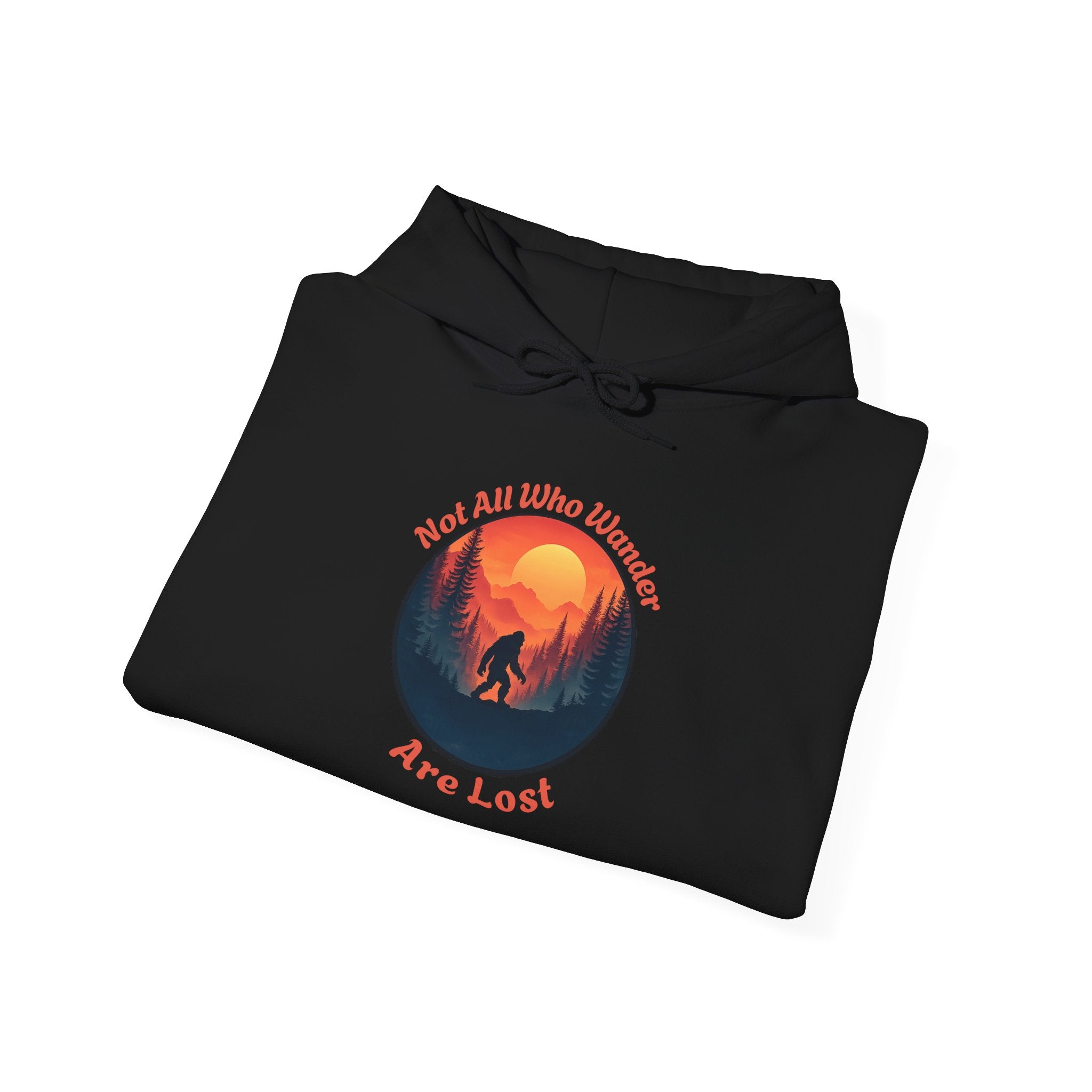 The Wanderer - Sunset Sasquatch Hiking Graphic Hoodie