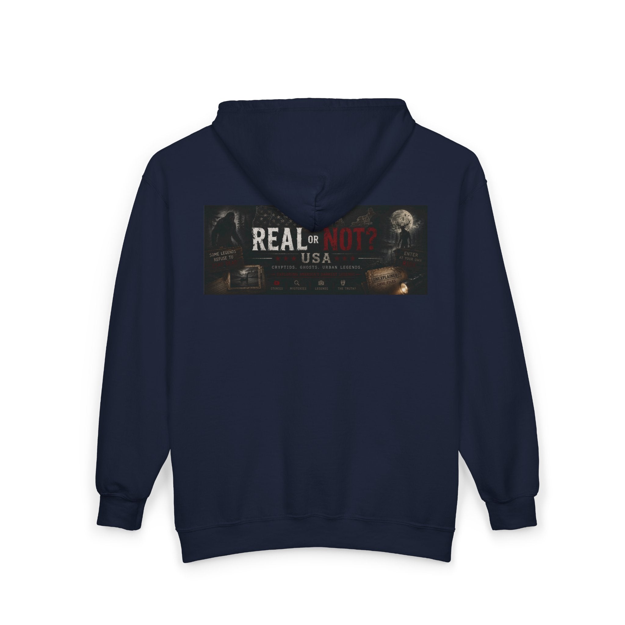 Official Real or Not? USA Full‑Zip Hooded Sweatshirt