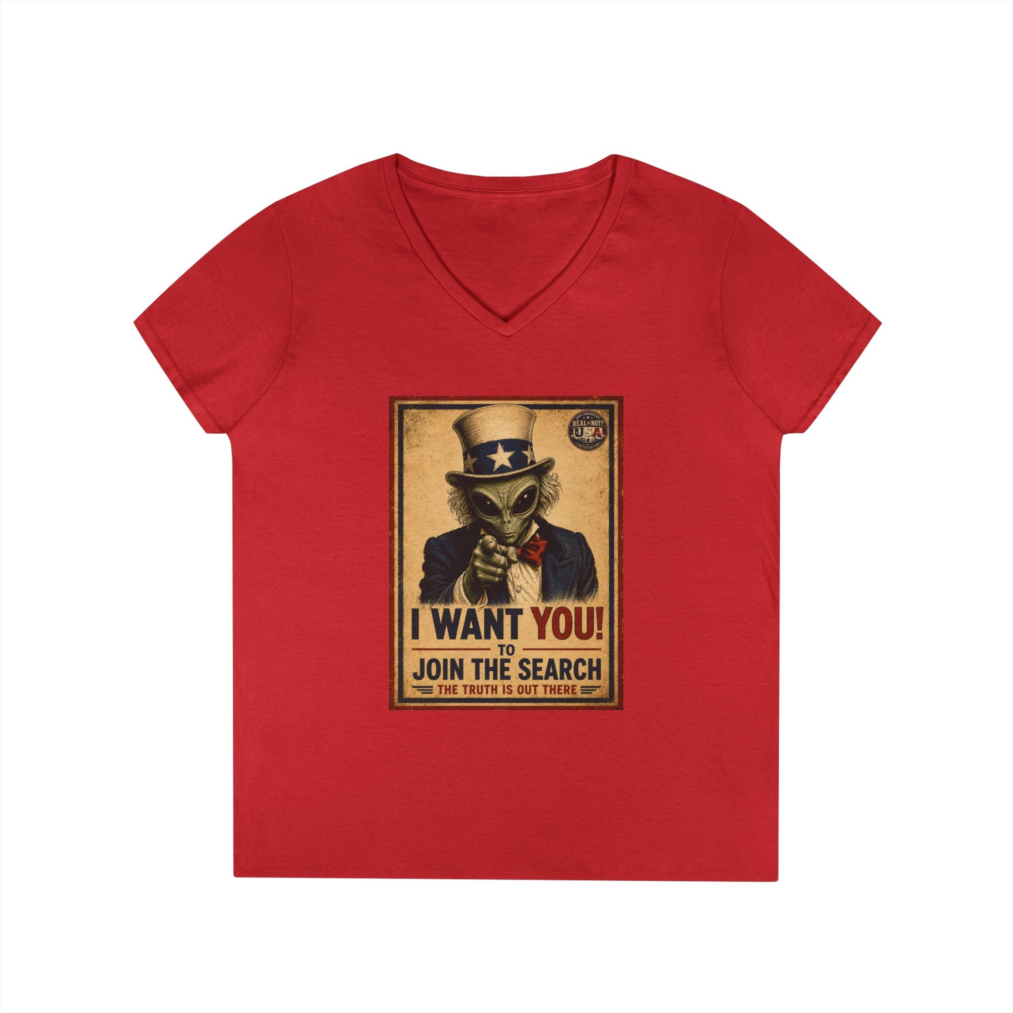 Uncle Alien Limited Edition 250th USA Anniversary Ladies' V-Neck T-Shirt