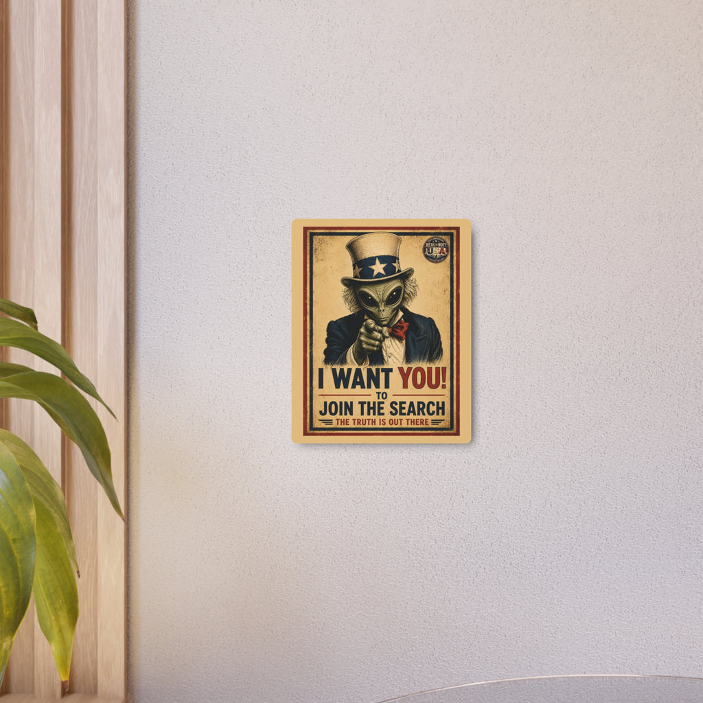 Uncle Alien - "I WANT YOU!" Vintage Recruiting Metal Sign