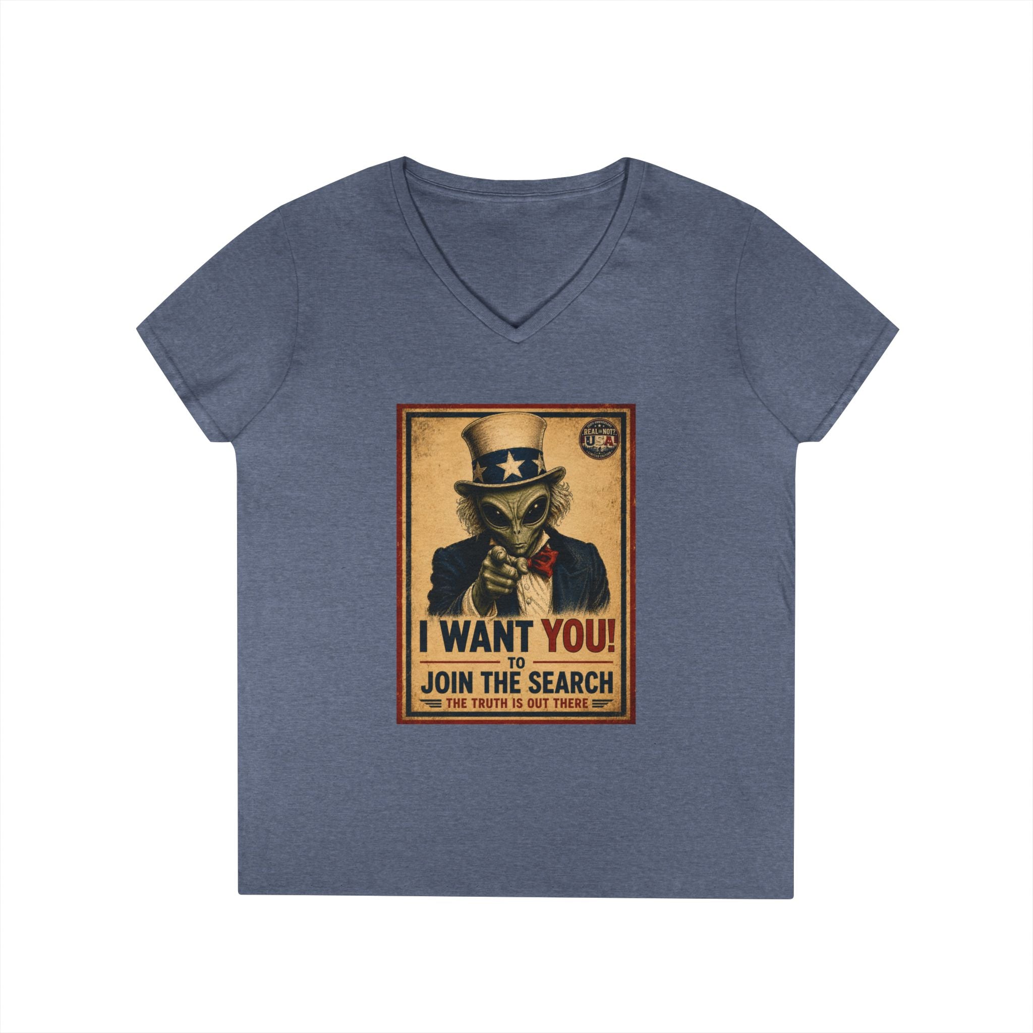 Uncle Alien Limited Edition 250th USA Anniversary Ladies' V-Neck T-Shirt