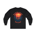 The Wanderer Long Sleeve Tee - Vintage Bigfoot Forest Sunset Design