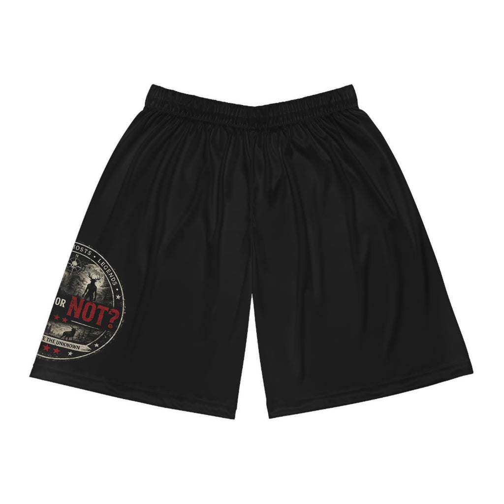 Real or Not? USA Vintage Stamp Black Basketball Shorts