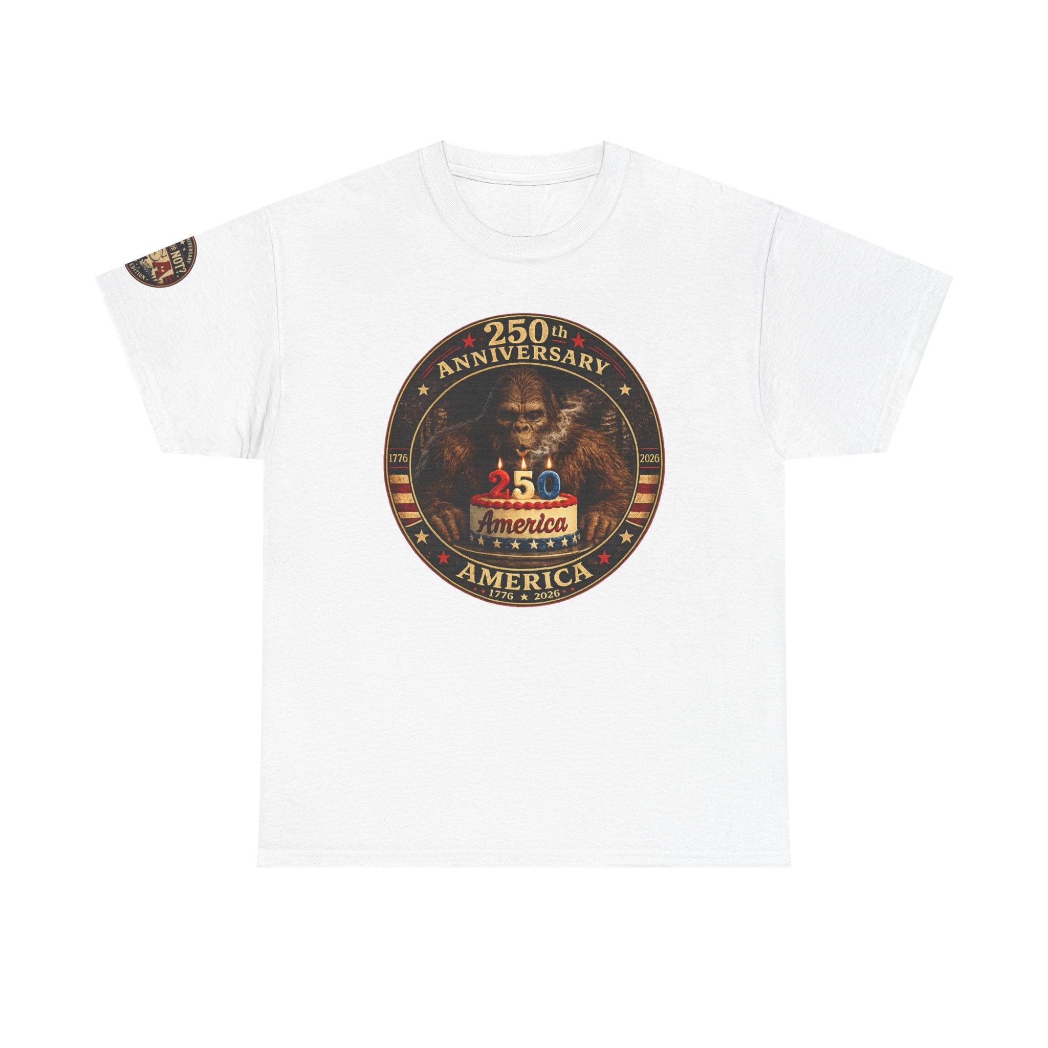 Limited Edition: 250th Anniversary Bigfoot Birthday Cake T-Shirt