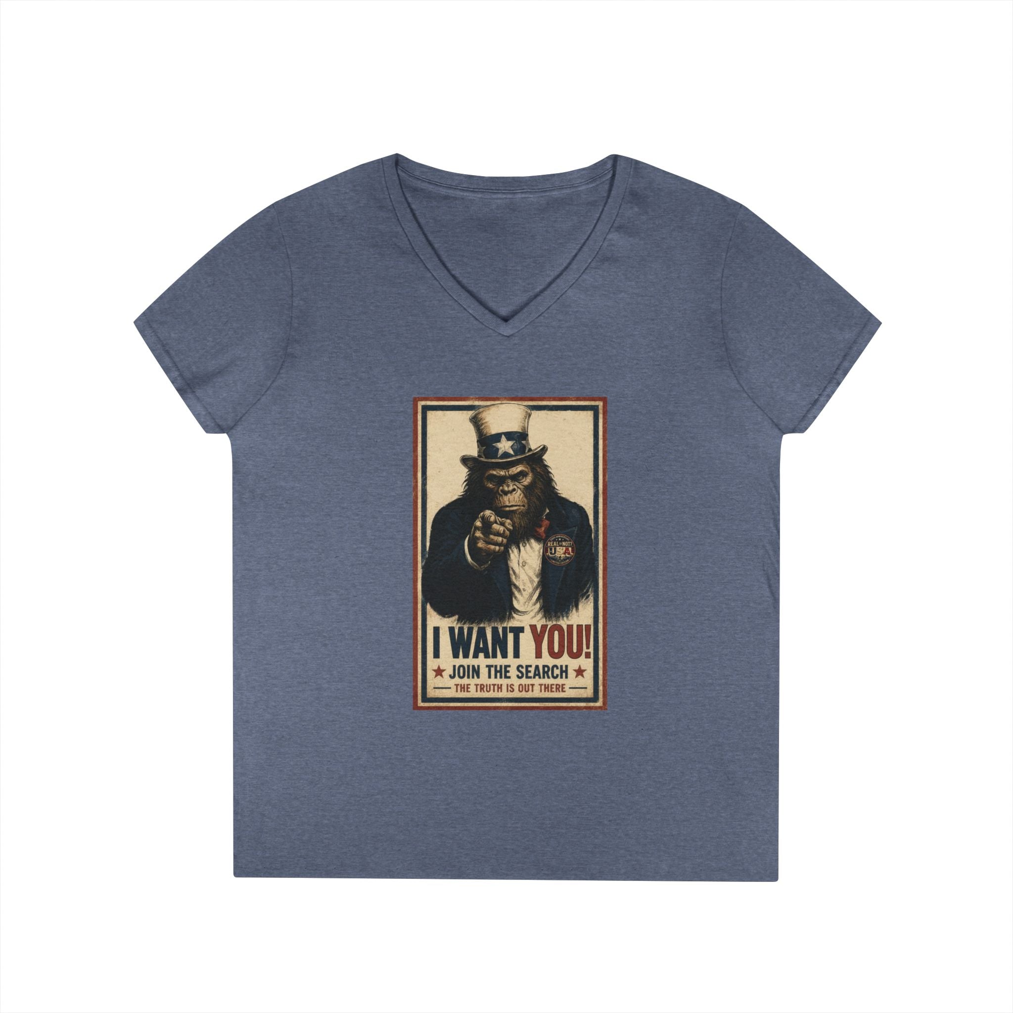 Uncle Squatch Limited Edition 250th USA Anniversary Ladies' V-Neck T-Shirt