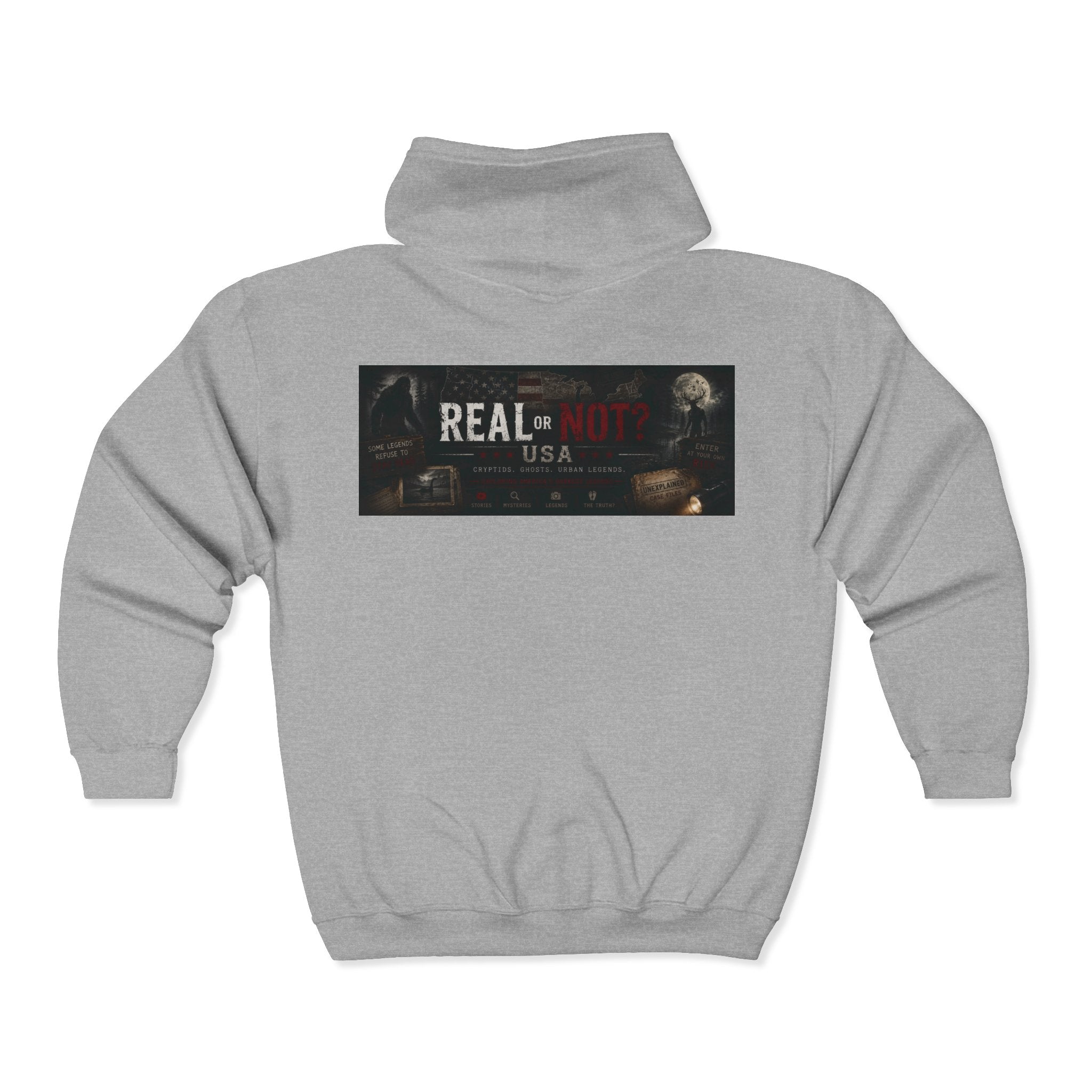 Official Real or Not? USA Full‑Zip Hooded Sweatshirt