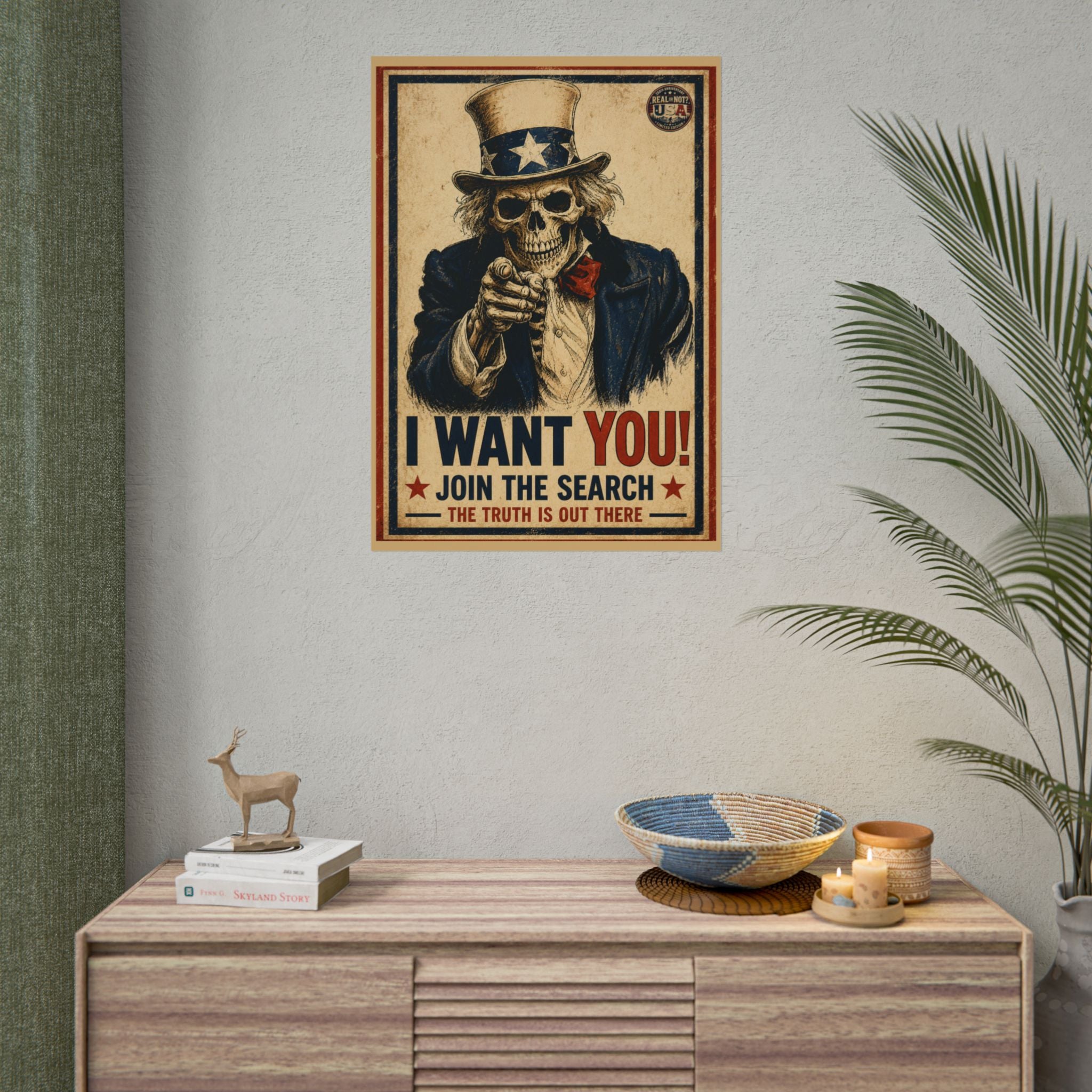 Uncle Sam Skull Recruitment Poster Limited Edition 250th USA Anniversary