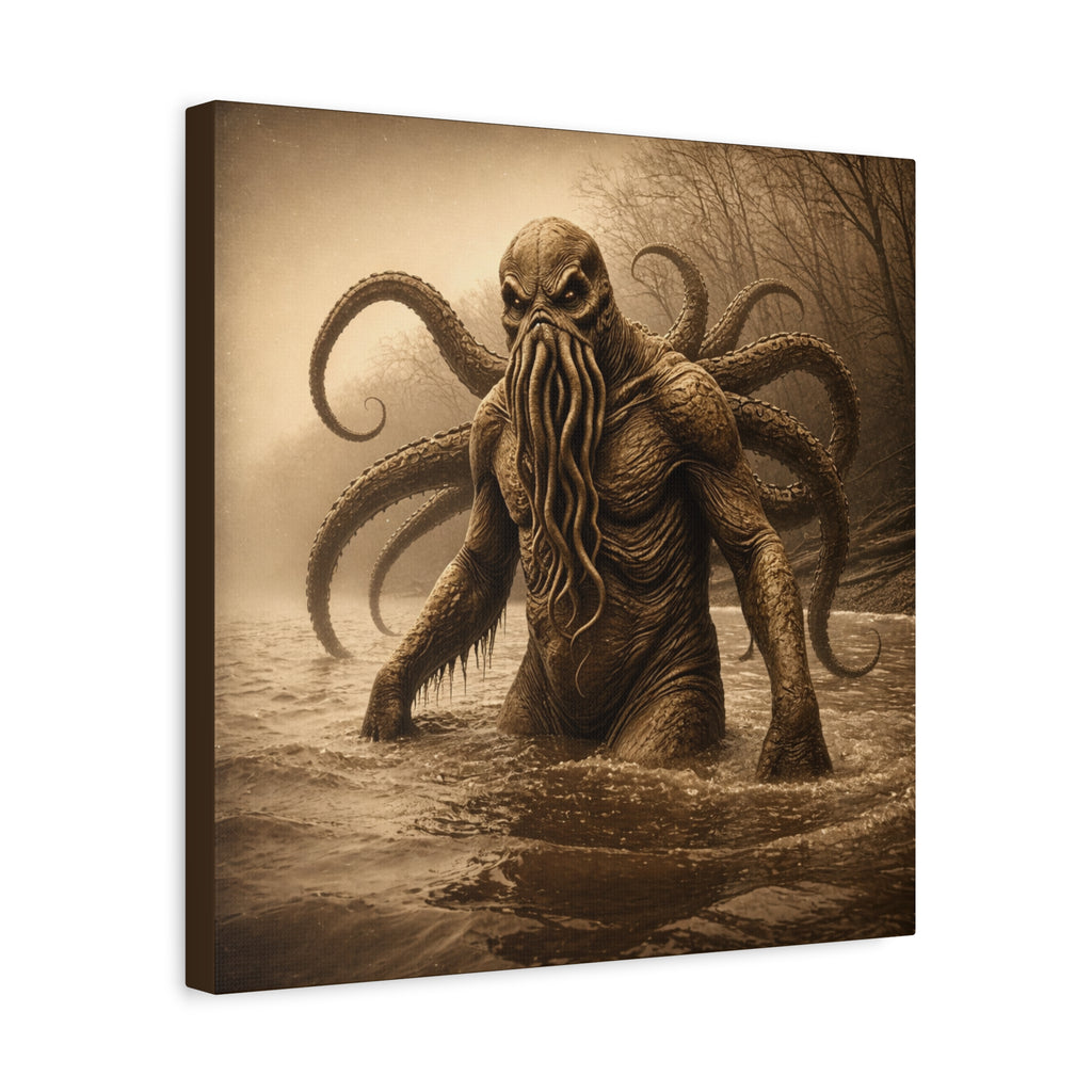 Octo-man Canvas Wall Art – Matte Stretched Horror Decor
