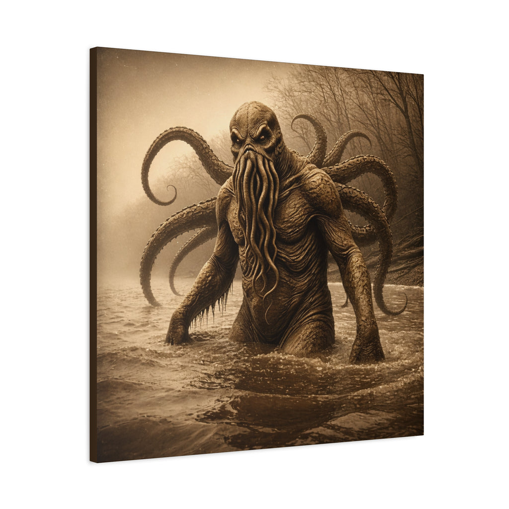 Octo-man Canvas Wall Art – Matte Stretched Horror Decor