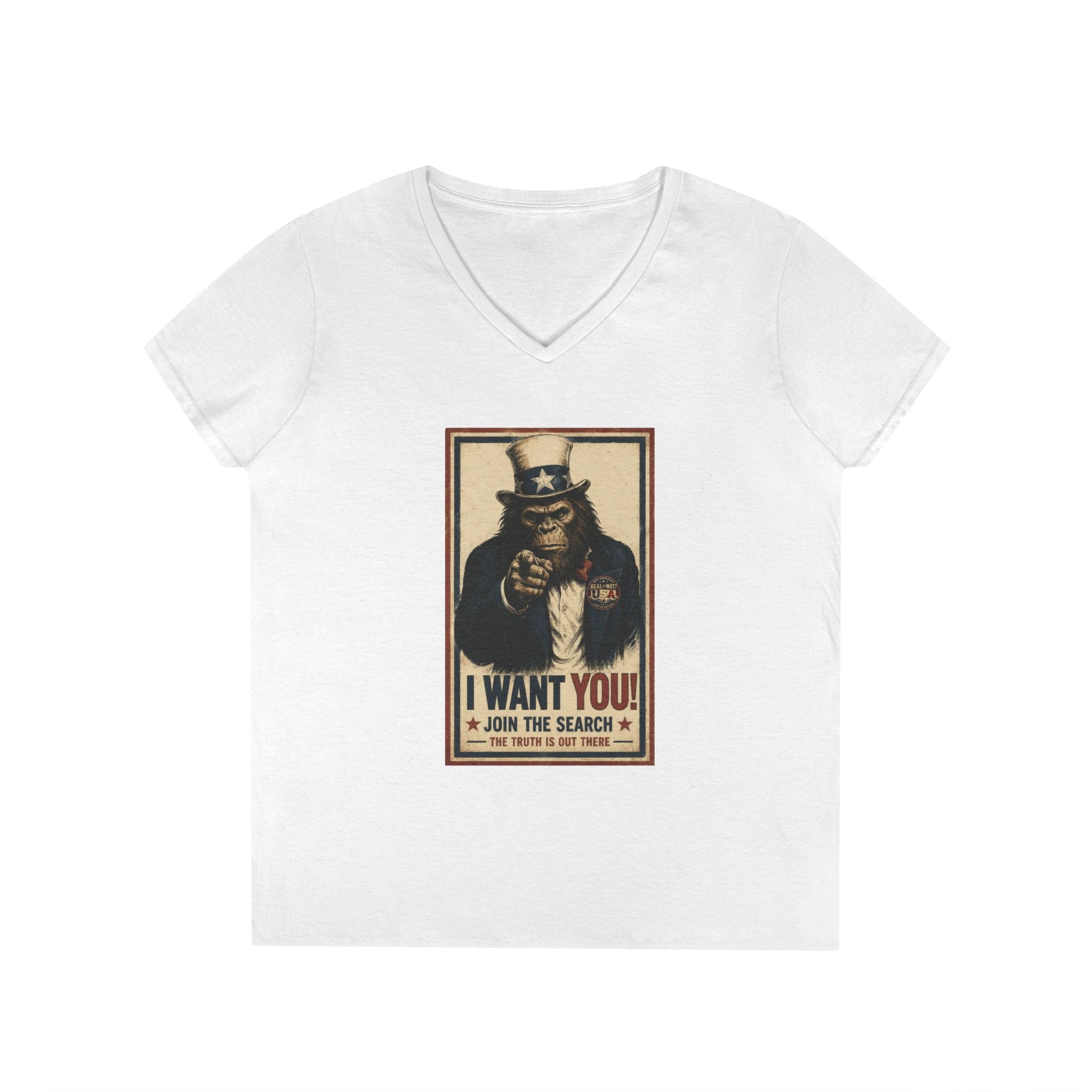 Uncle Squatch Limited Edition 250th USA Anniversary Ladies' V-Neck T-Shirt