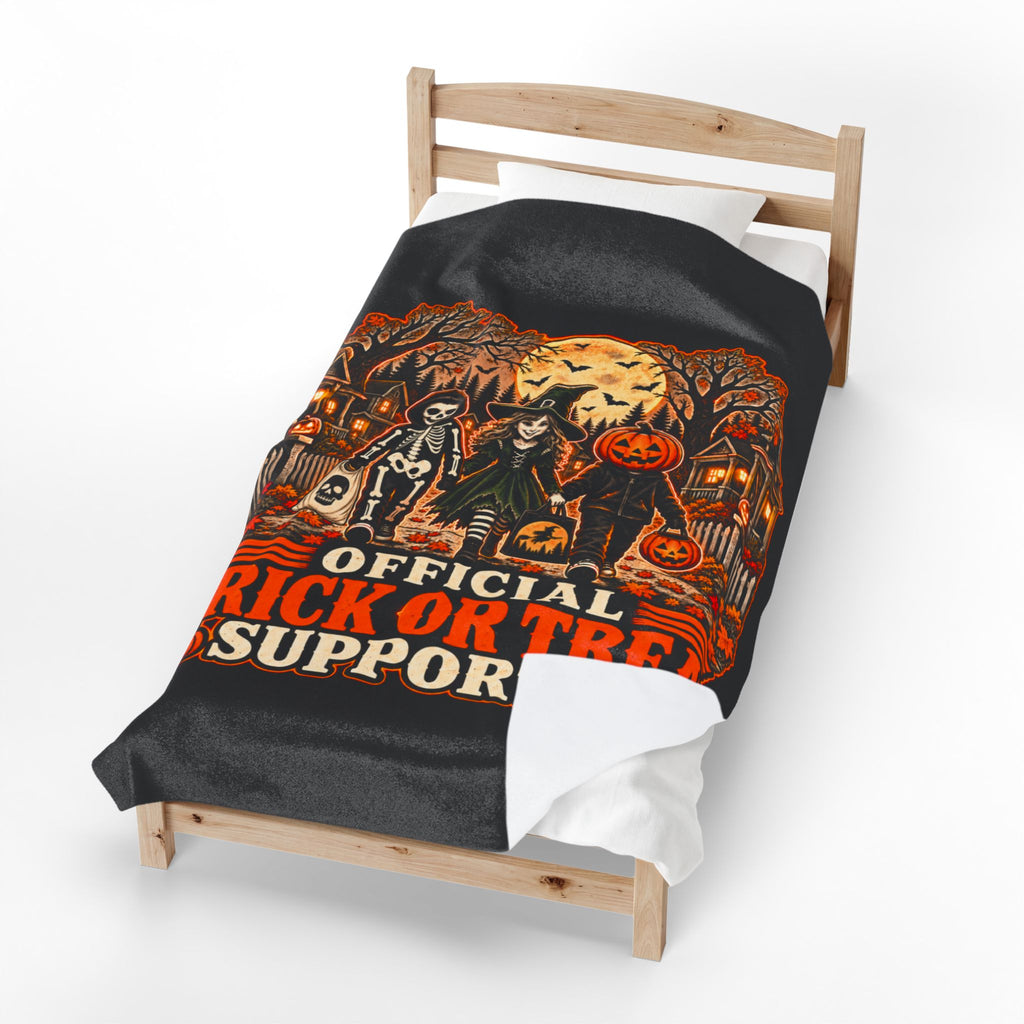 Trick or Treat Supporter Velveteen Plush Blanket