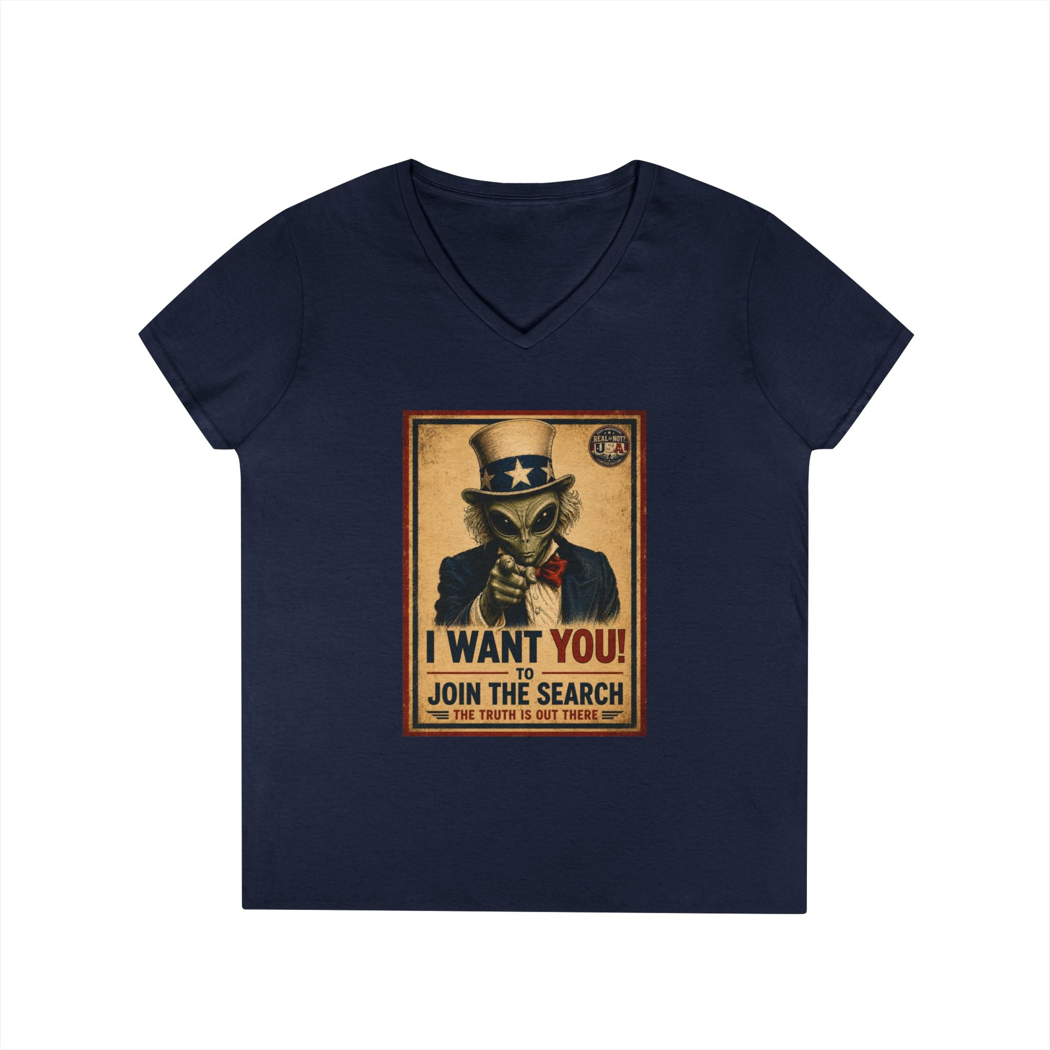 Uncle Alien Limited Edition 250th USA Anniversary Ladies' V-Neck T-Shirt
