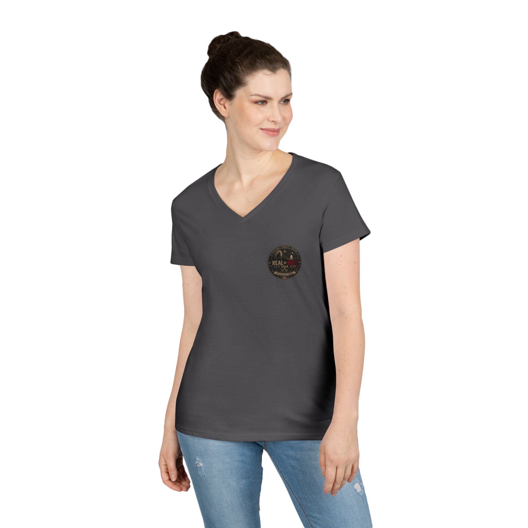 Real or Not? USA Women's V-Neck T-Shirt