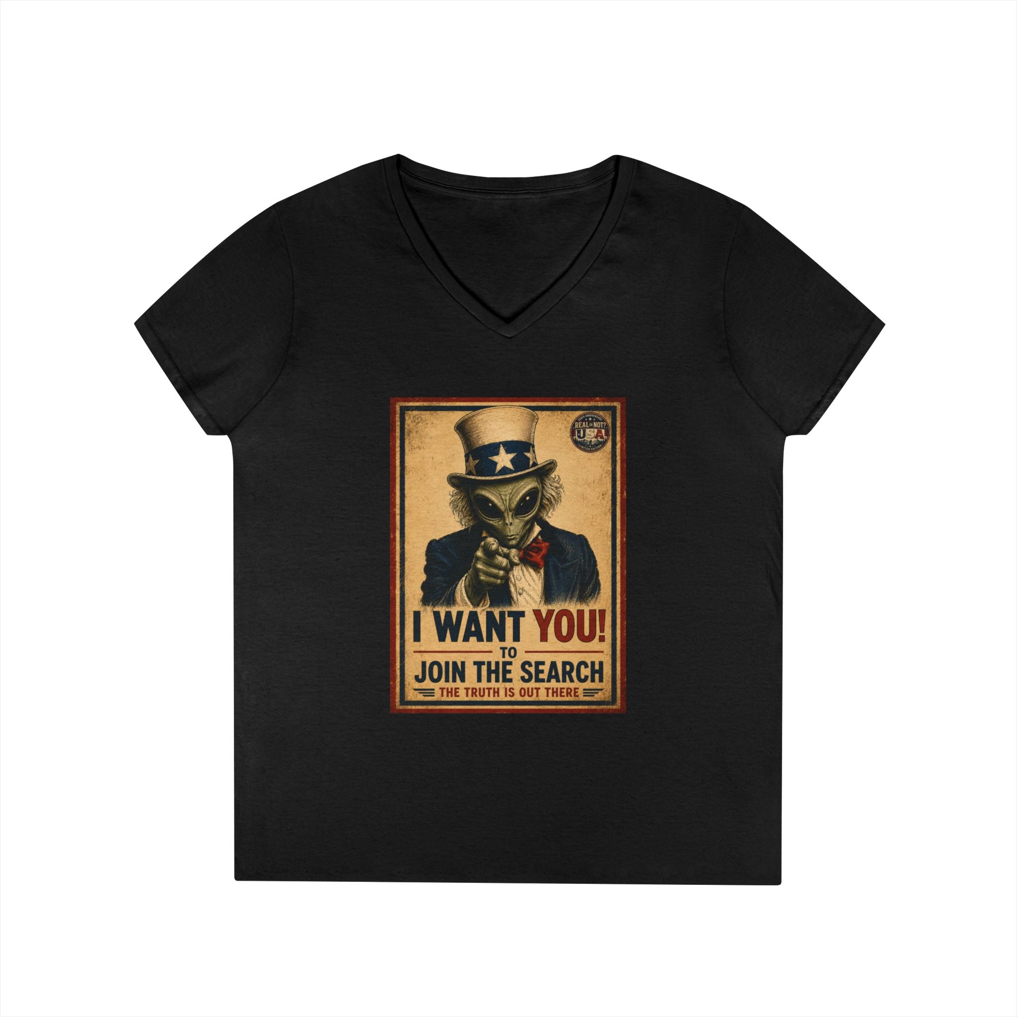 Uncle Alien Limited Edition 250th USA Anniversary Ladies' V-Neck T-Shirt
