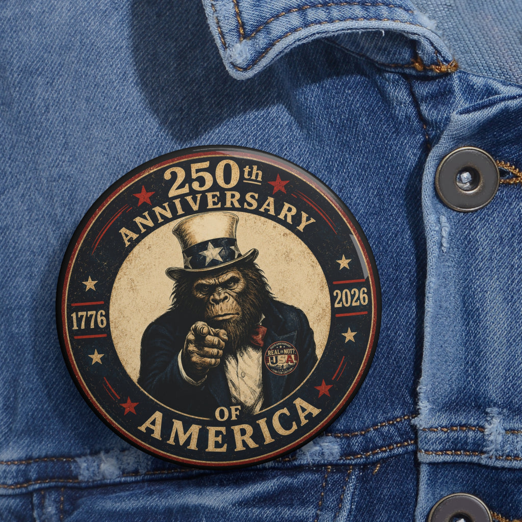 Limited Edition: Uncle Squatch 250th USA Anniversary Round Pin Button