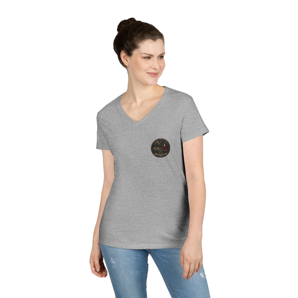 Real or Not? USA Women's V-Neck T-Shirt