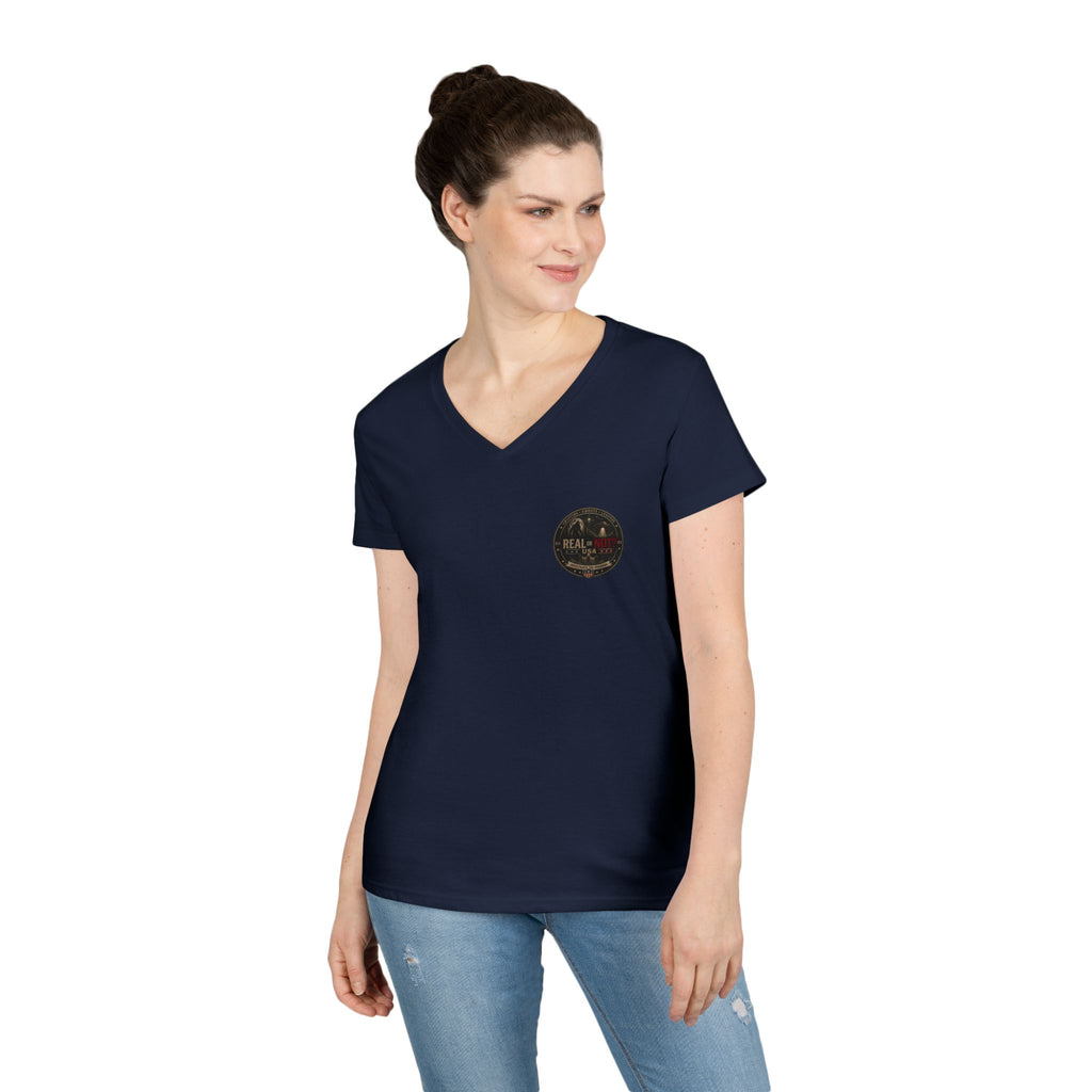 Real or Not? USA Women's V-Neck T-Shirt